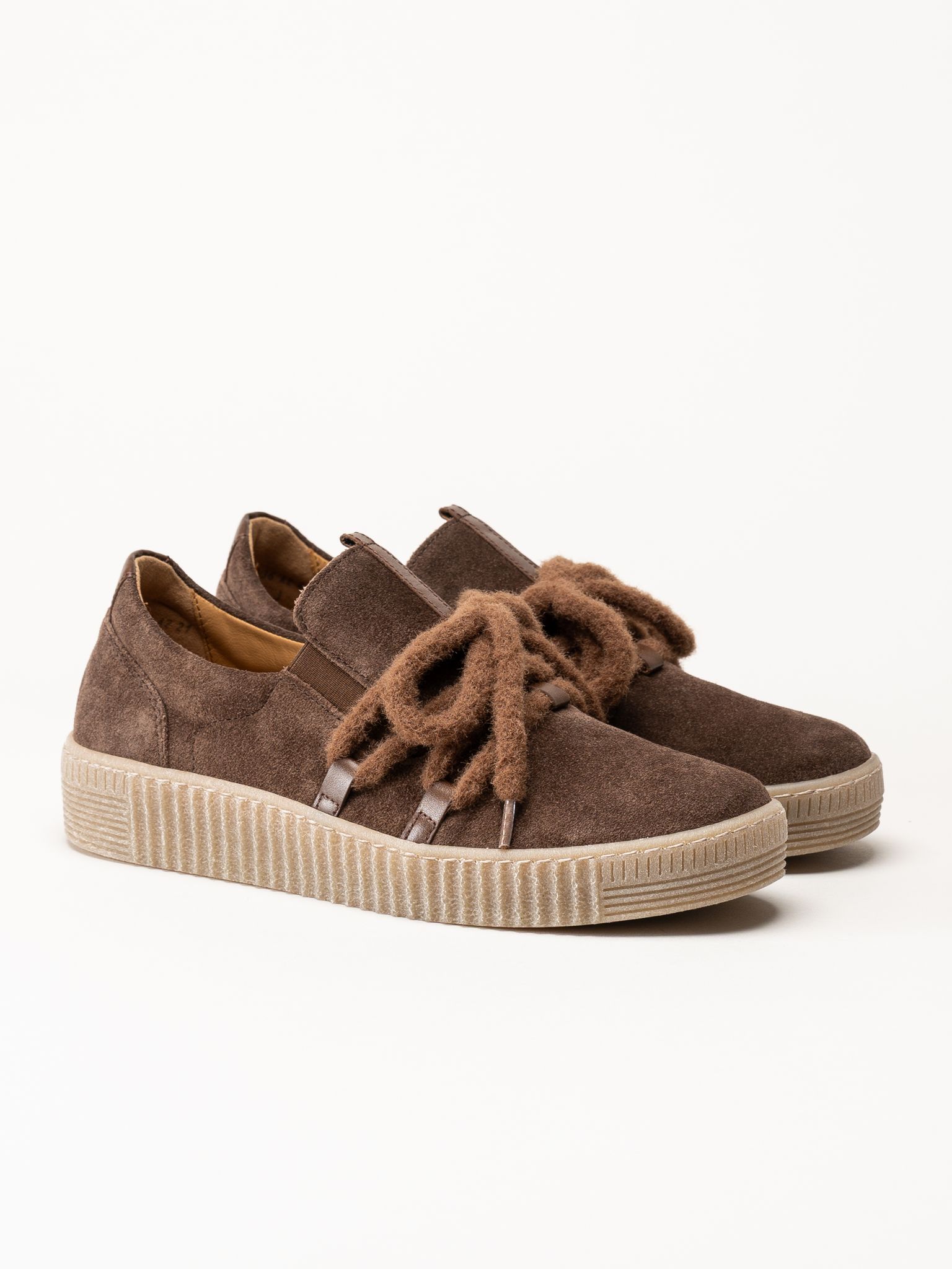 Gabor - Bruna sneakers i mocka