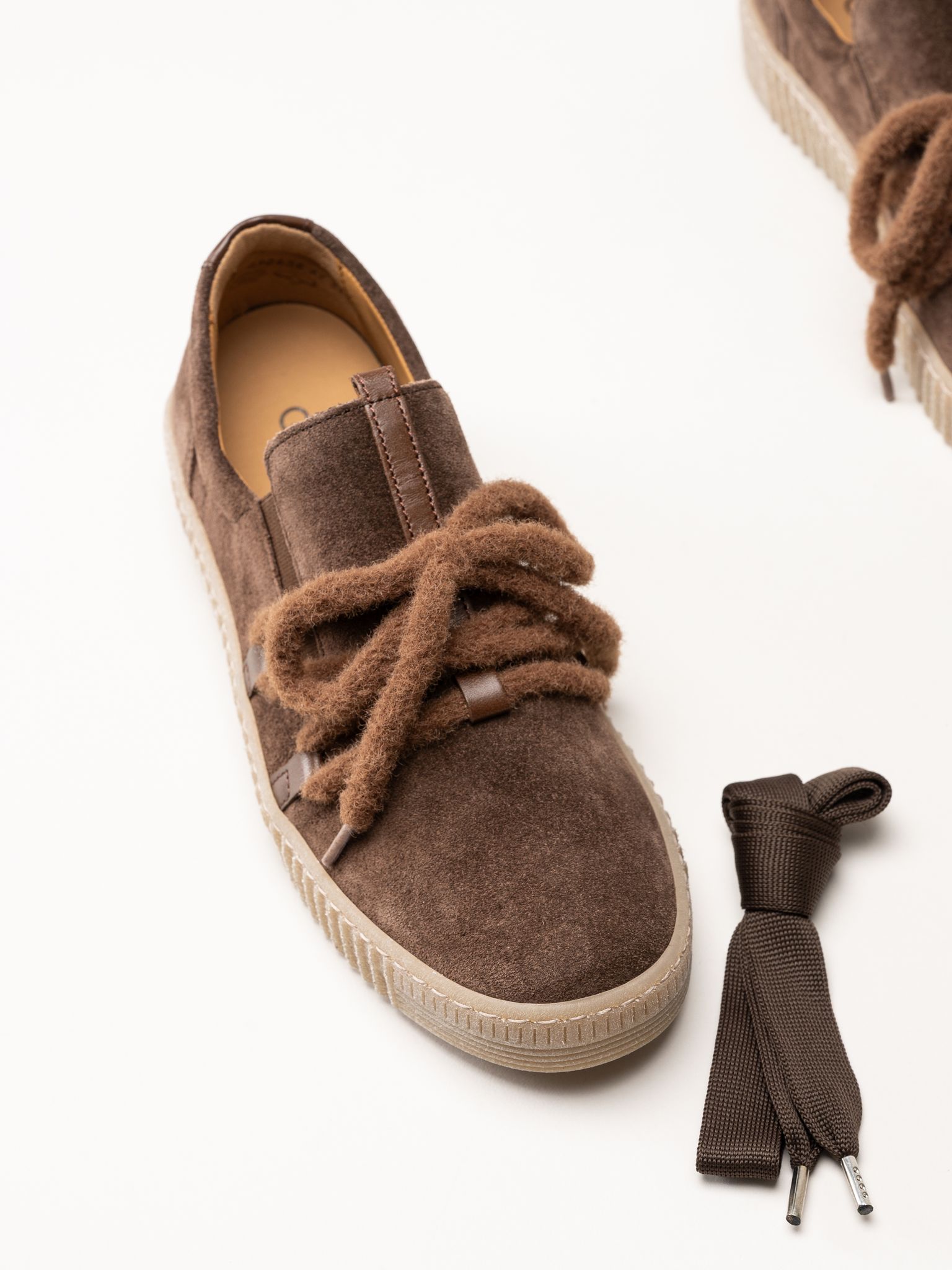 Gabor - Bruna sneakers i mocka