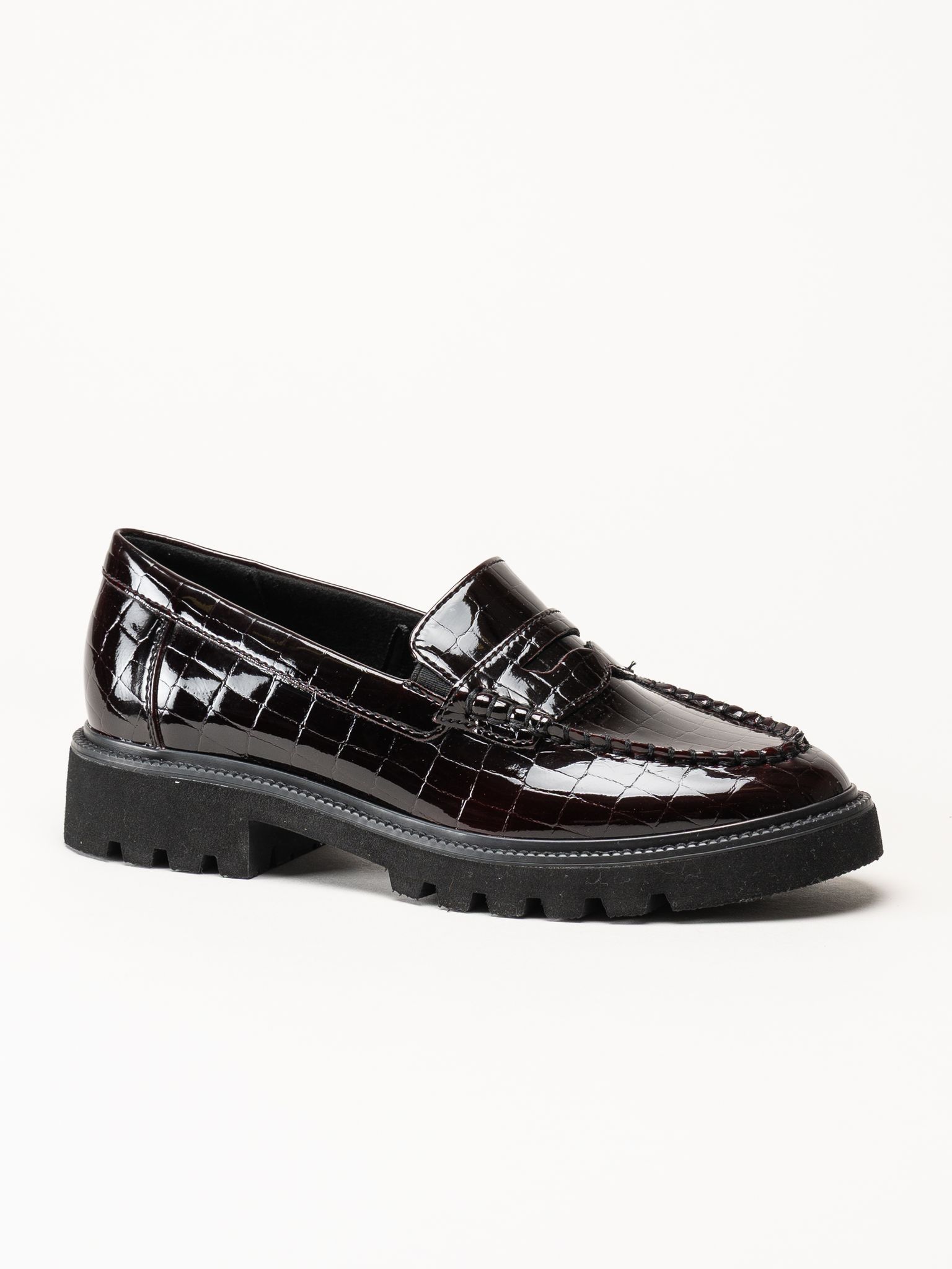 Jana - Bordeauxfärgade loafers