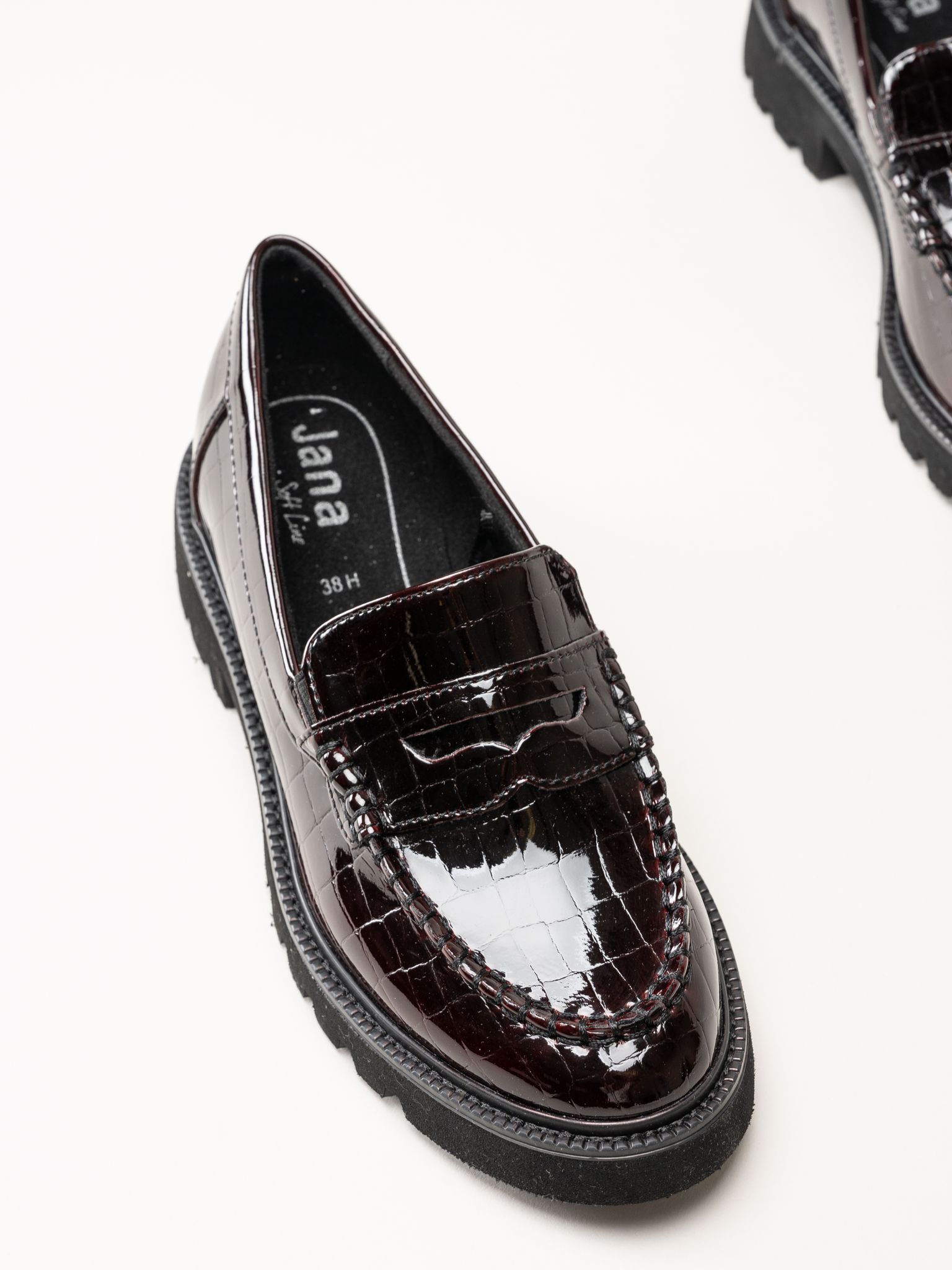 Jana - Bordeauxfärgade loafers