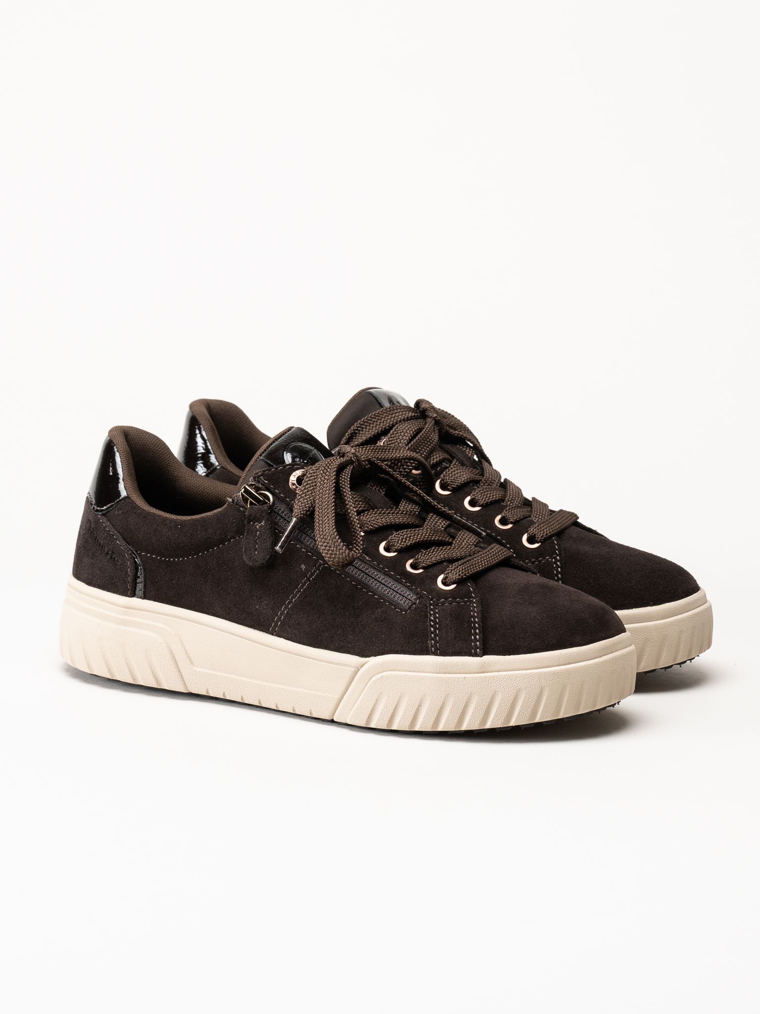 Tamaris - Wide fit - Mörkbruna mockaskor