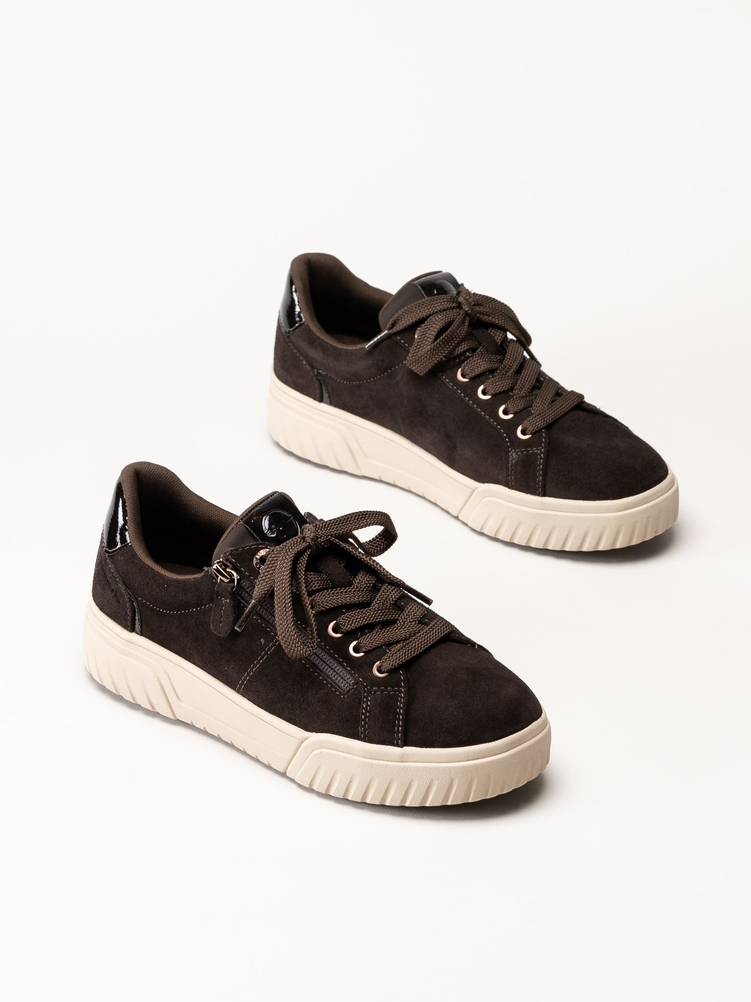 Tamaris - Wide fit - Mörkbruna mockaskor