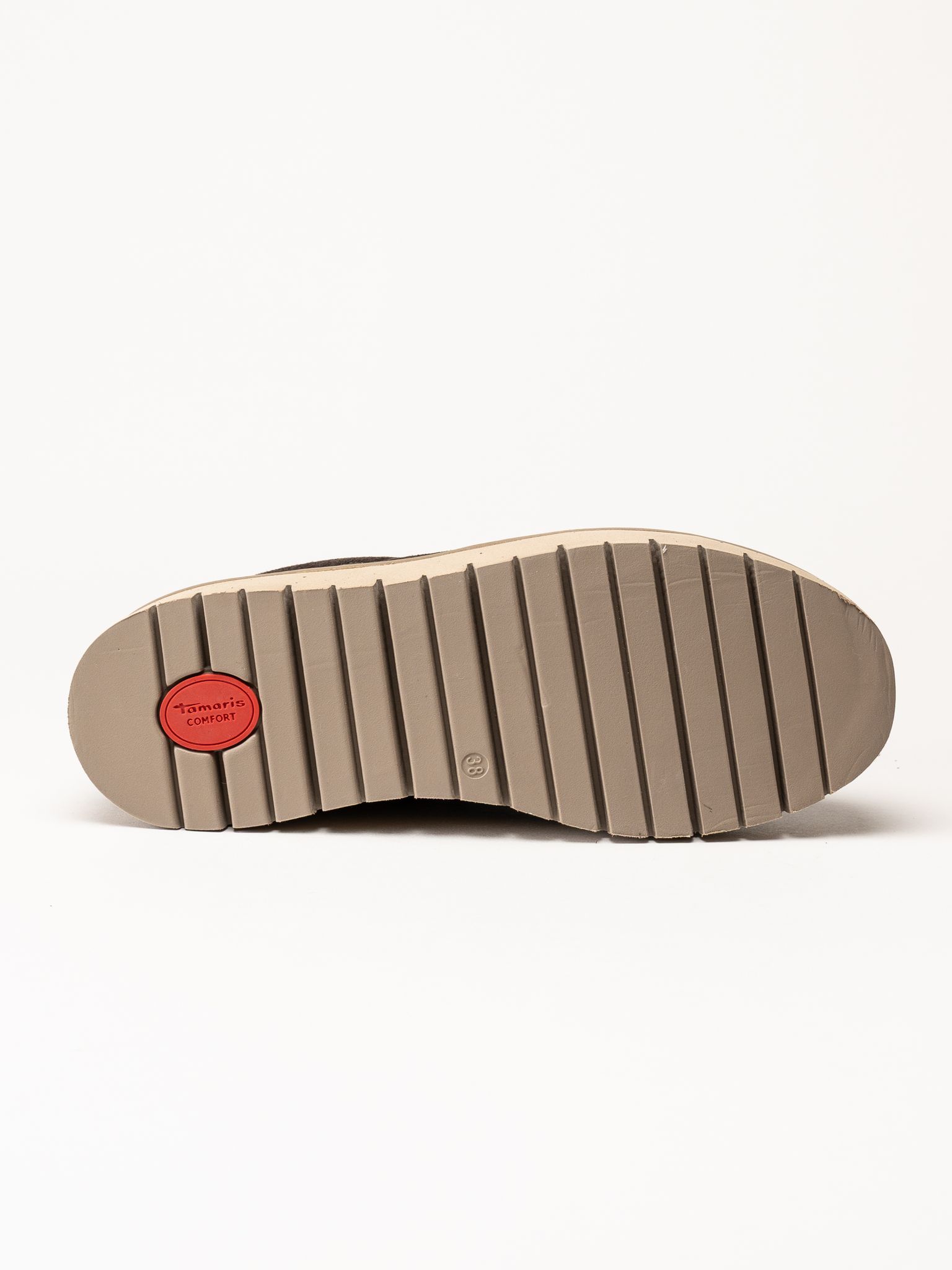 Tamaris - Wide fit - Mörkbruna fodrade sneakers
