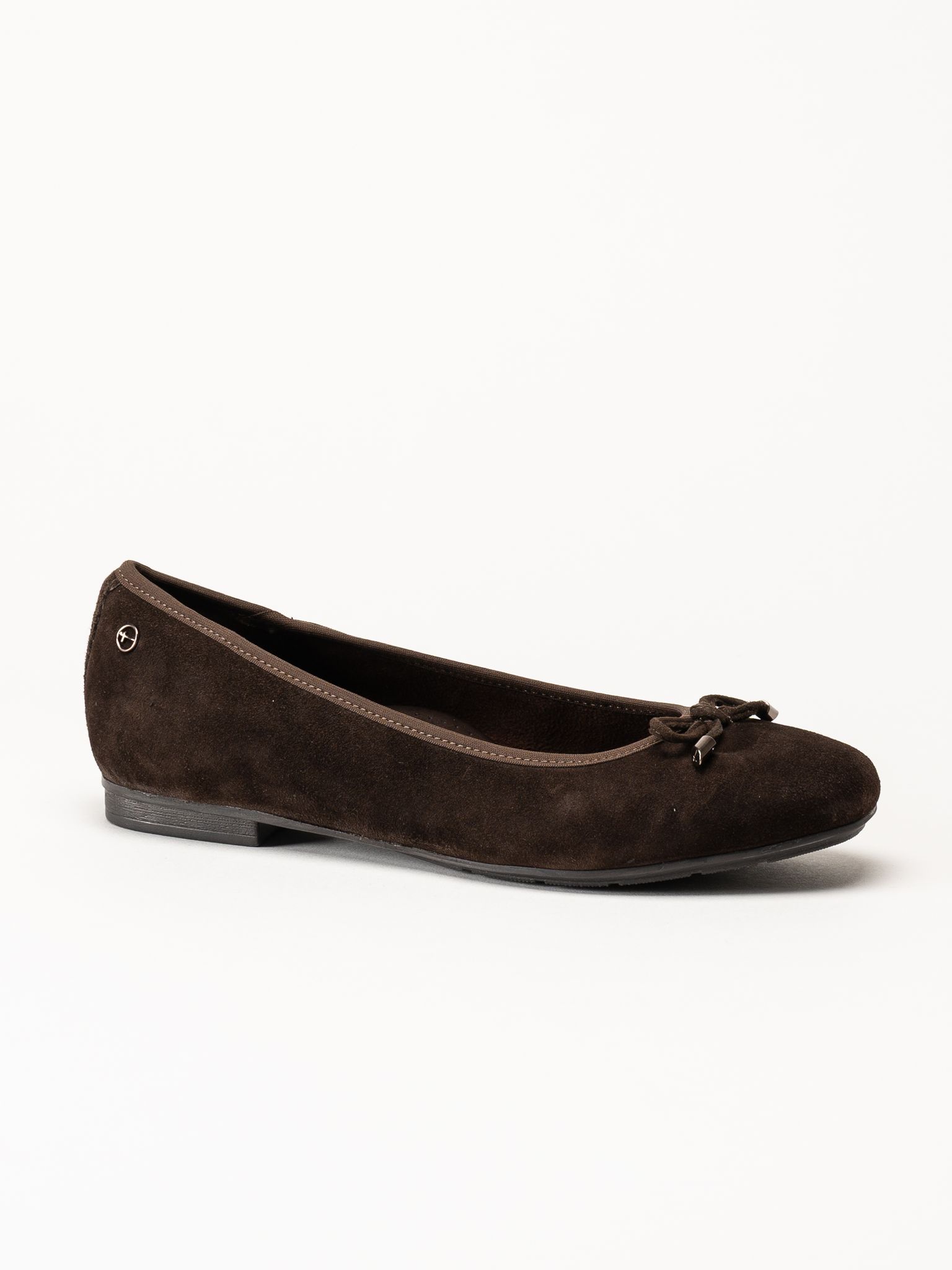 Tamaris - Wide fit - Mörkbruna ballerinaskor
