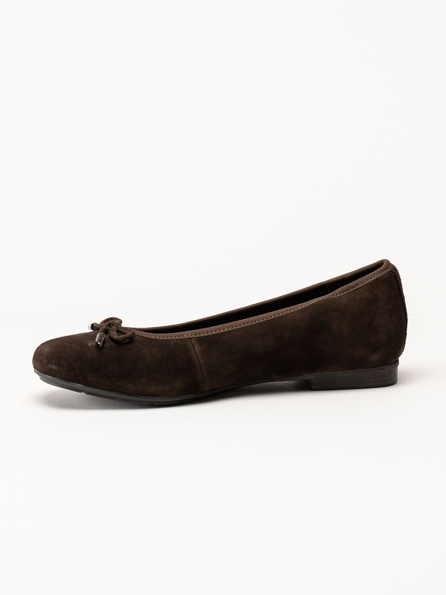 Tamaris - Wide fit - Mörkbruna ballerinaskor