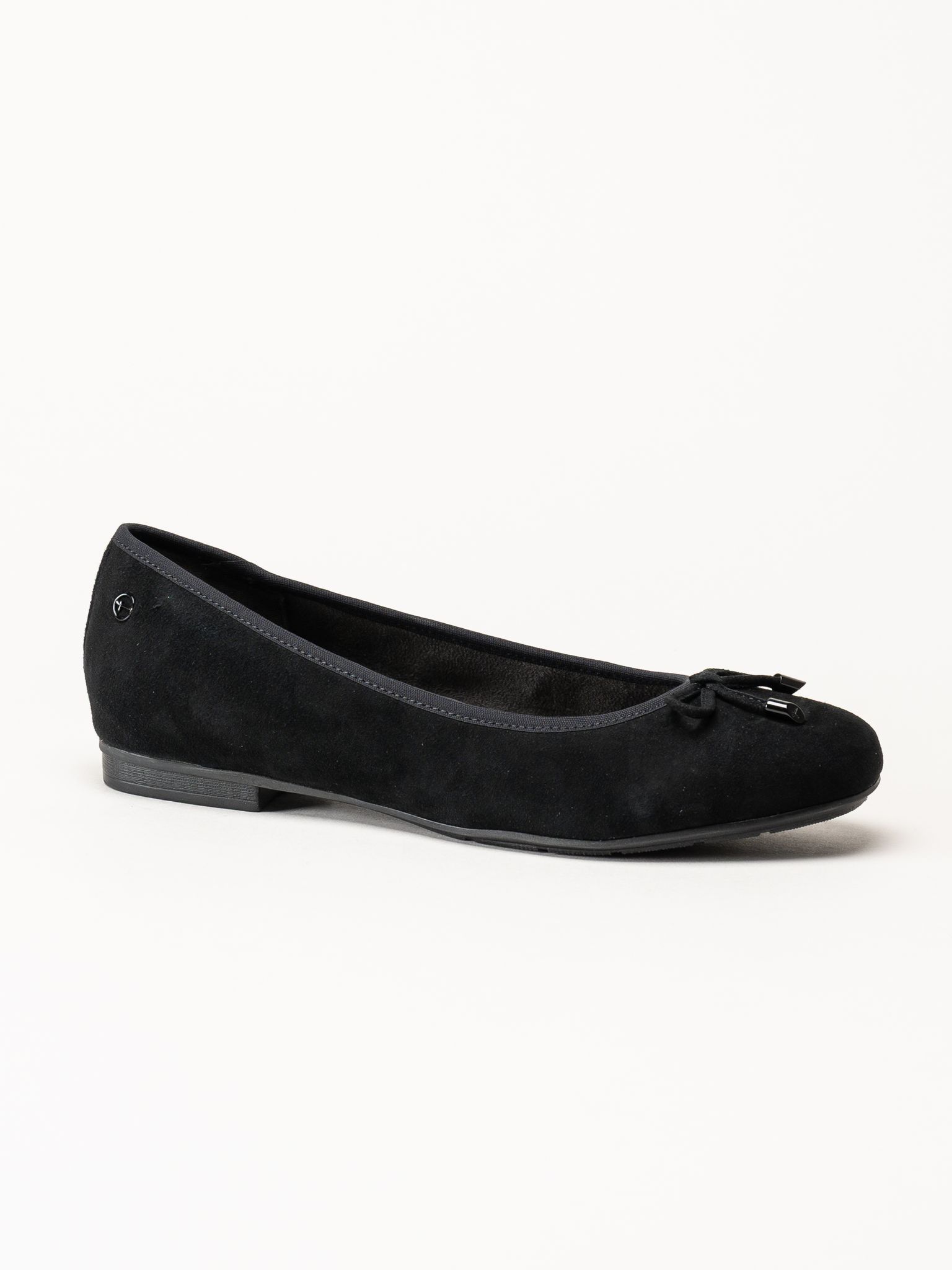 Tamaris - Wide fit - Svarta ballerinaskor