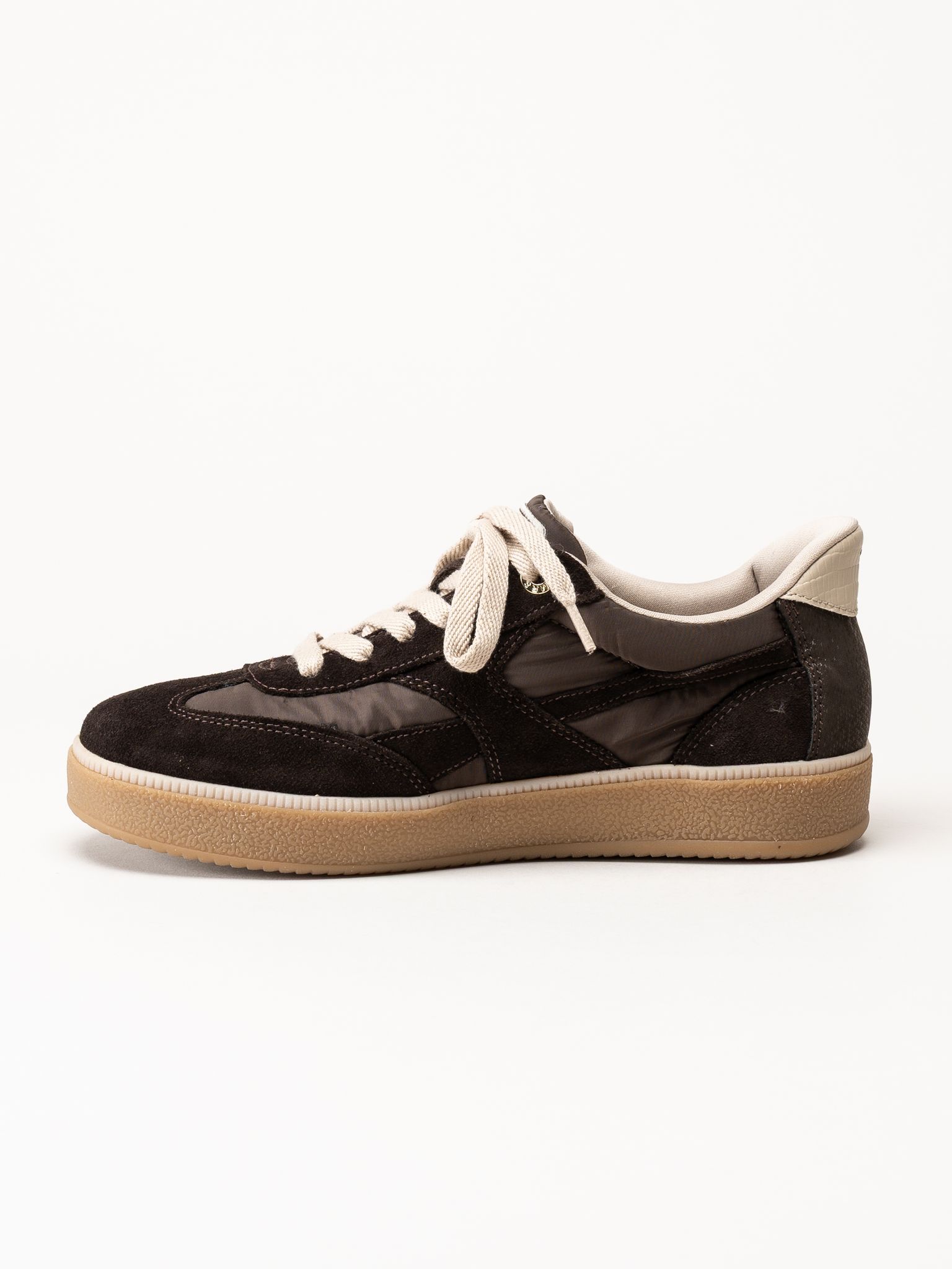Tamaris - Wide fit - Mörkbruna sneakers