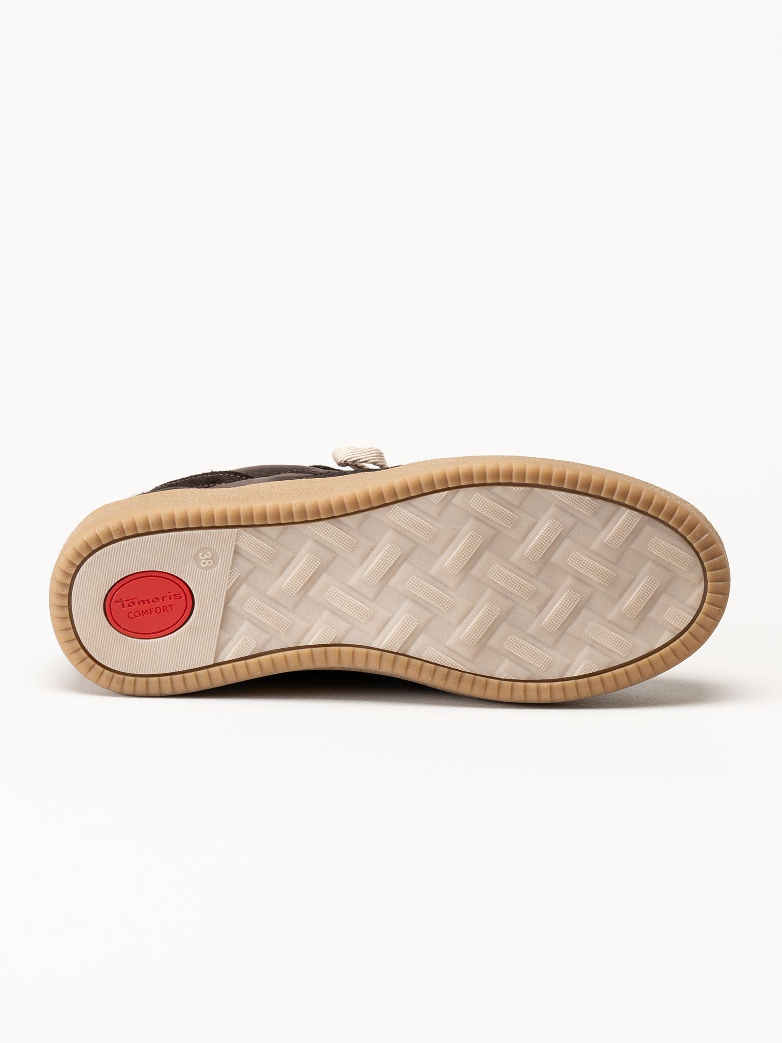 Tamaris - Wide fit - Mörkbruna sneakers