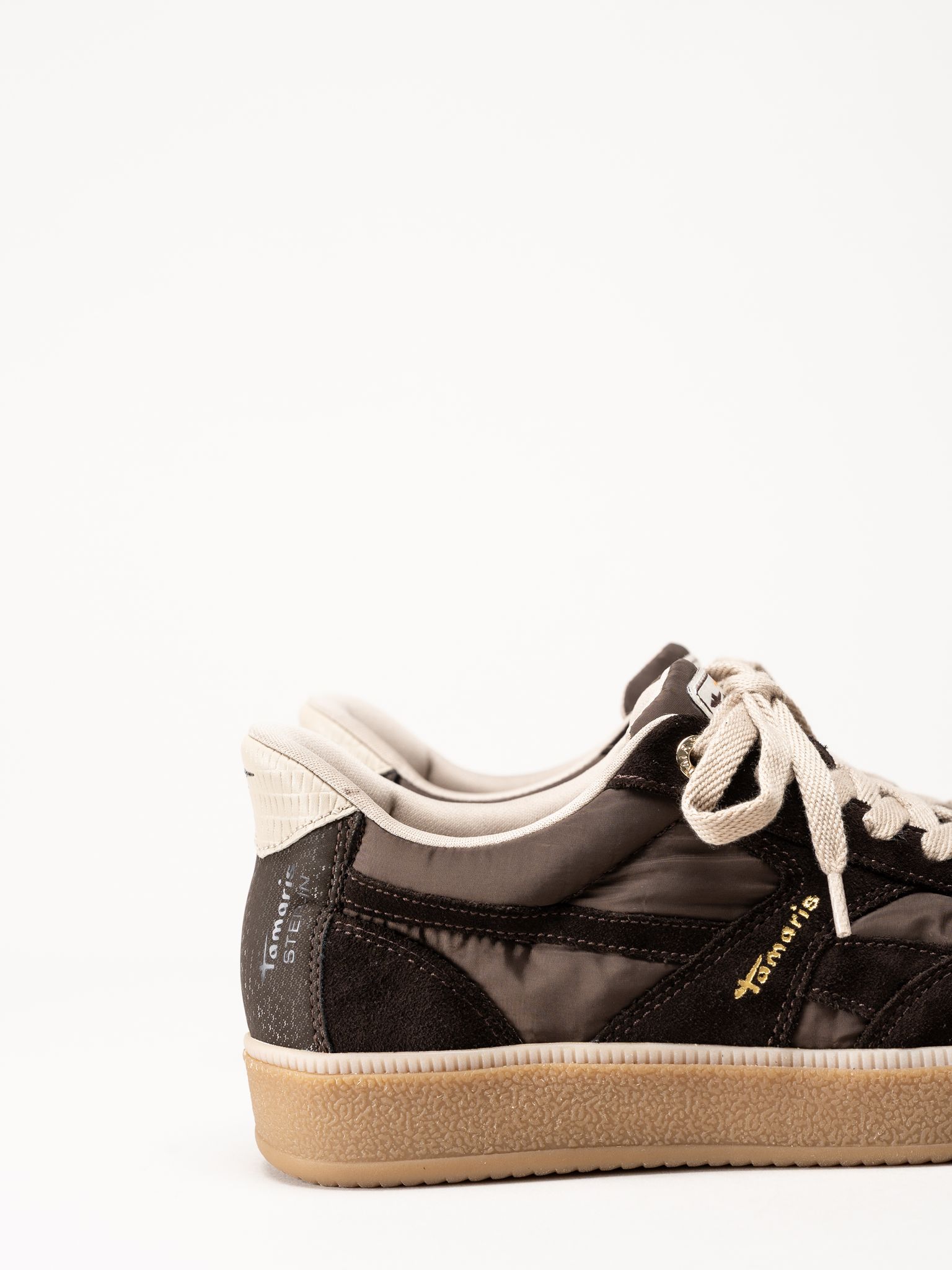 Tamaris - Wide fit - Mörkbruna sneakers
