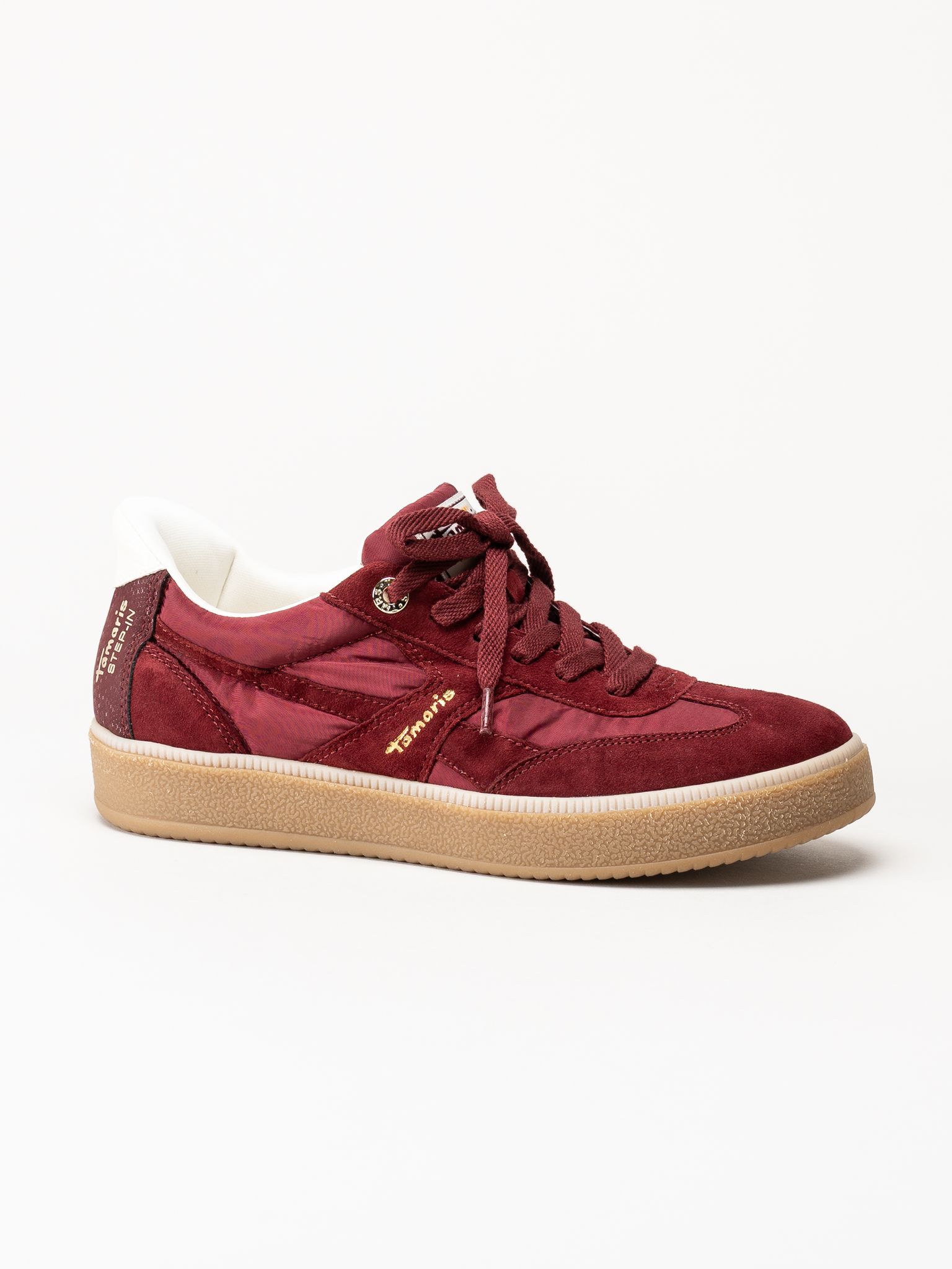 Tamaris - Wide fit - Vinröda sneakers