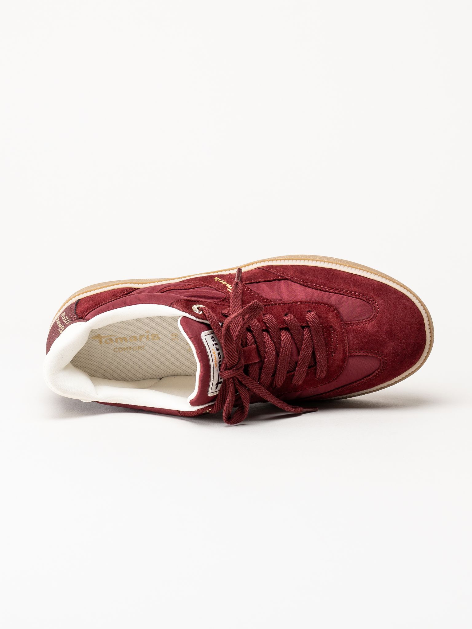 Tamaris - Wide fit - Vinröda sneakers