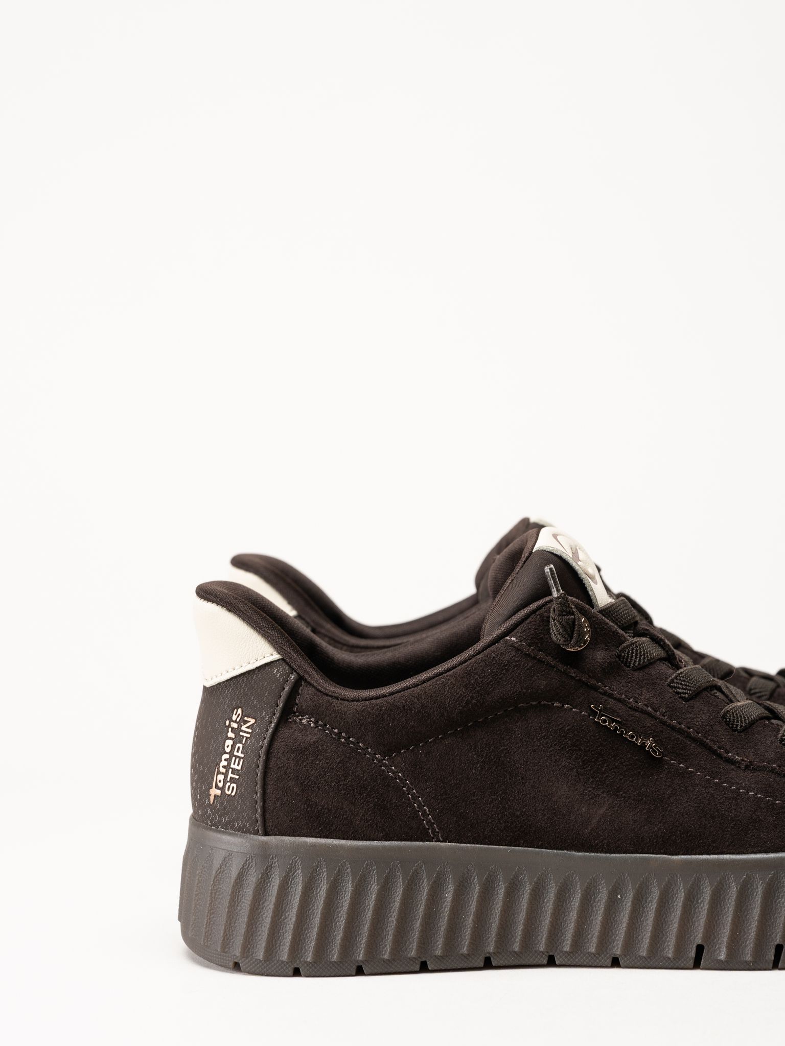 Tamaris - Wide fit - Mörkbruna sneakers