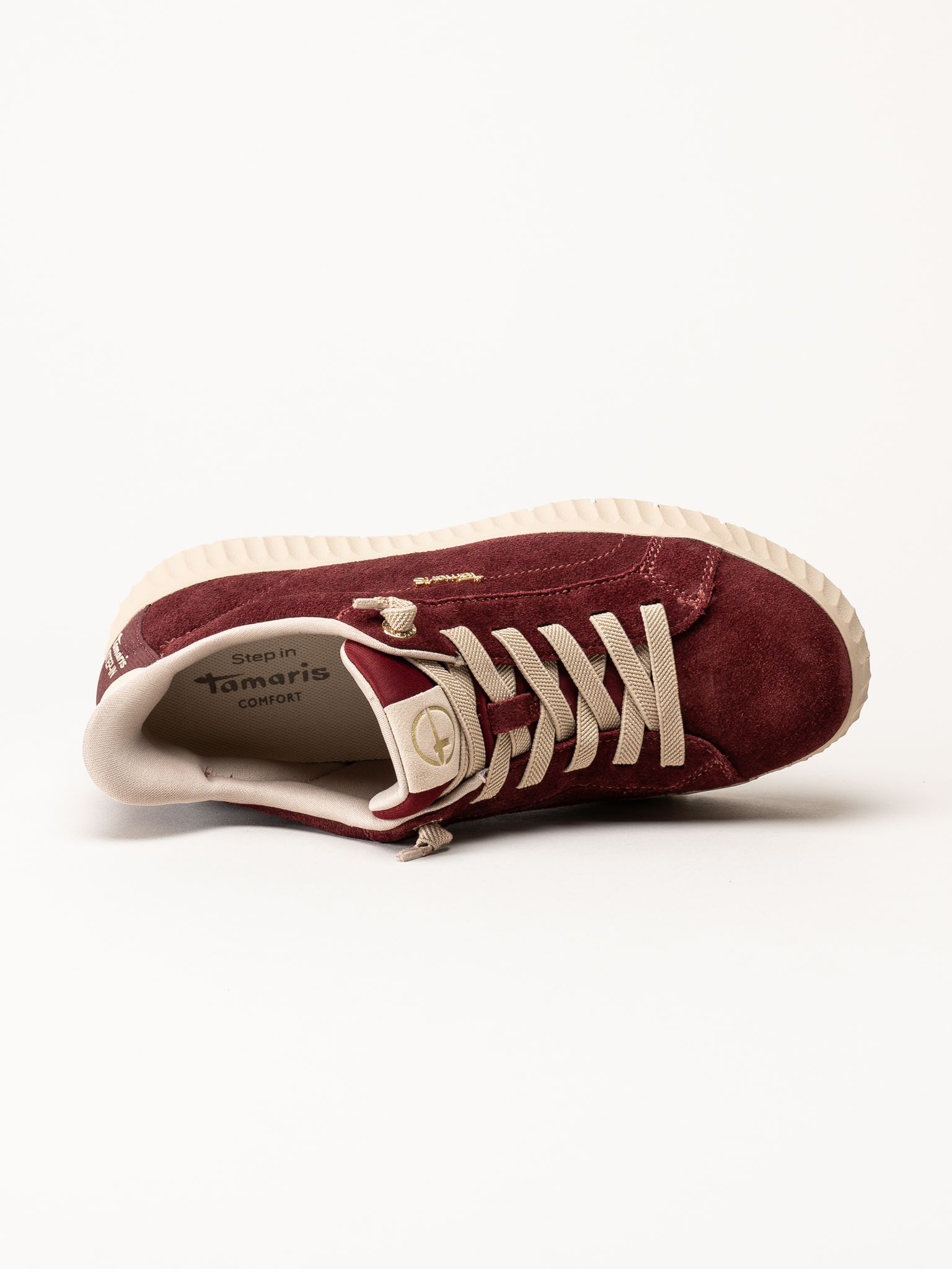 Tamaris - Wide fit - Vinröda sneakers