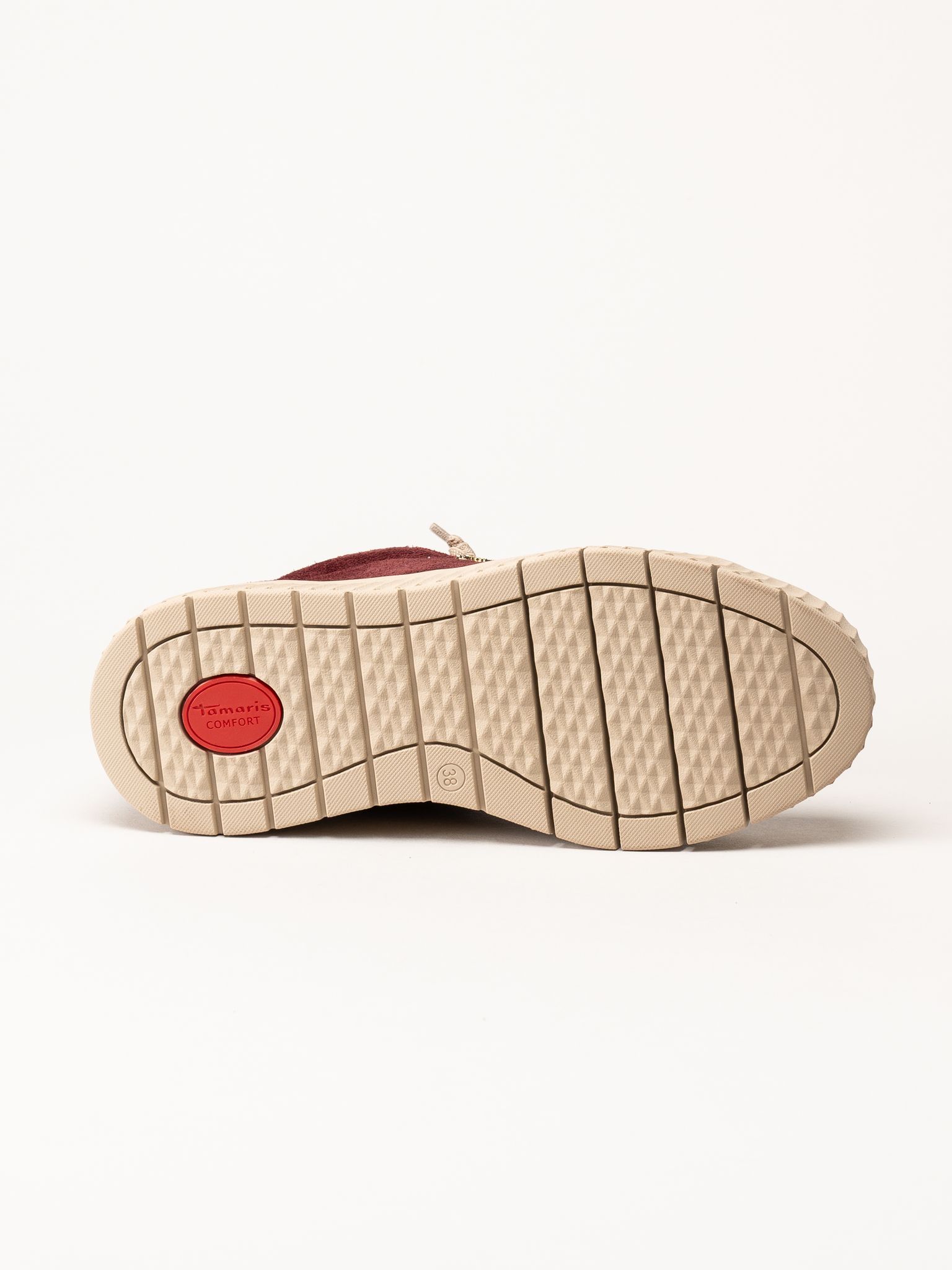 Tamaris - Wide fit - Vinröda sneakers