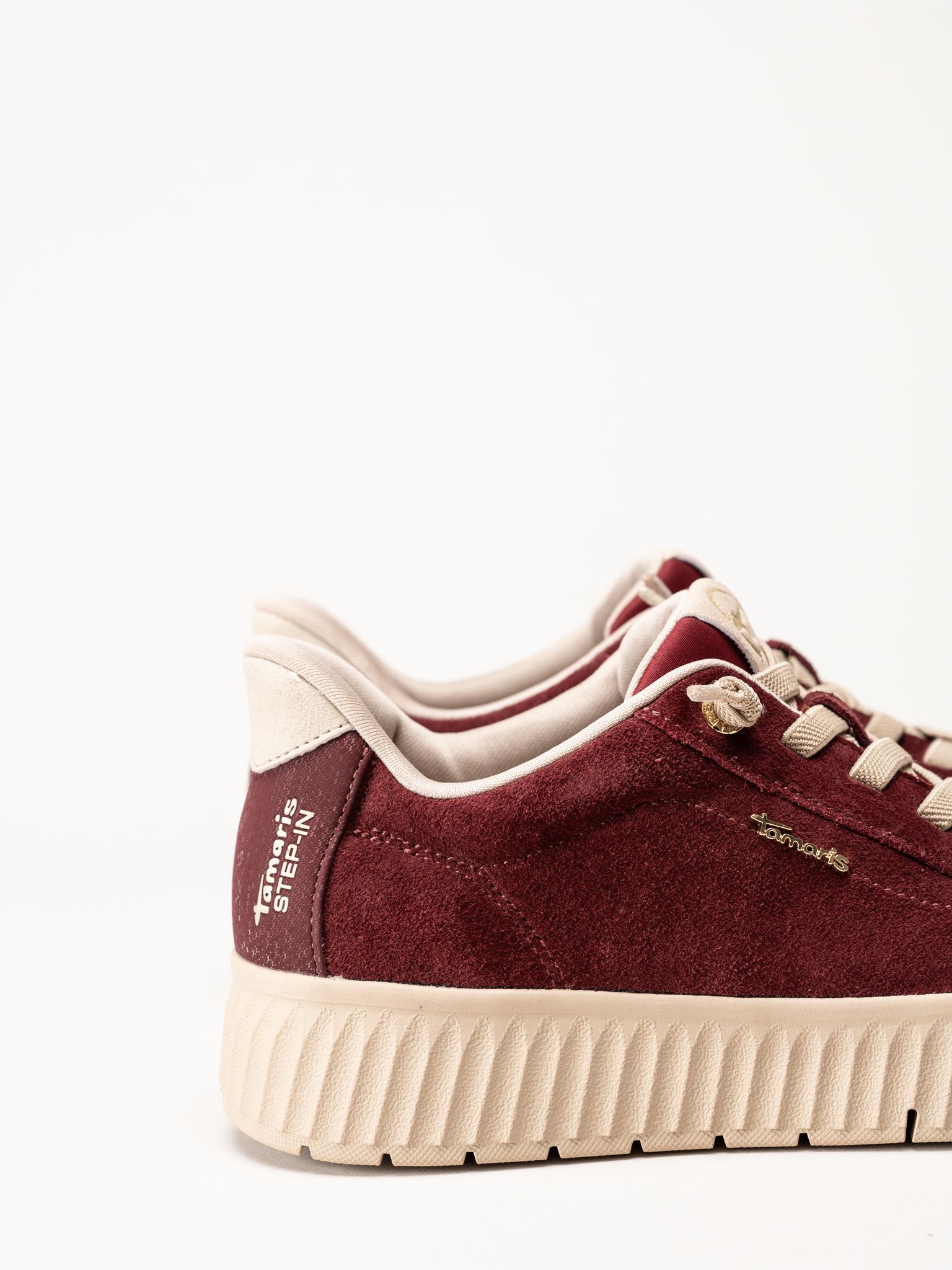 Tamaris - Wide fit - Vinröda sneakers