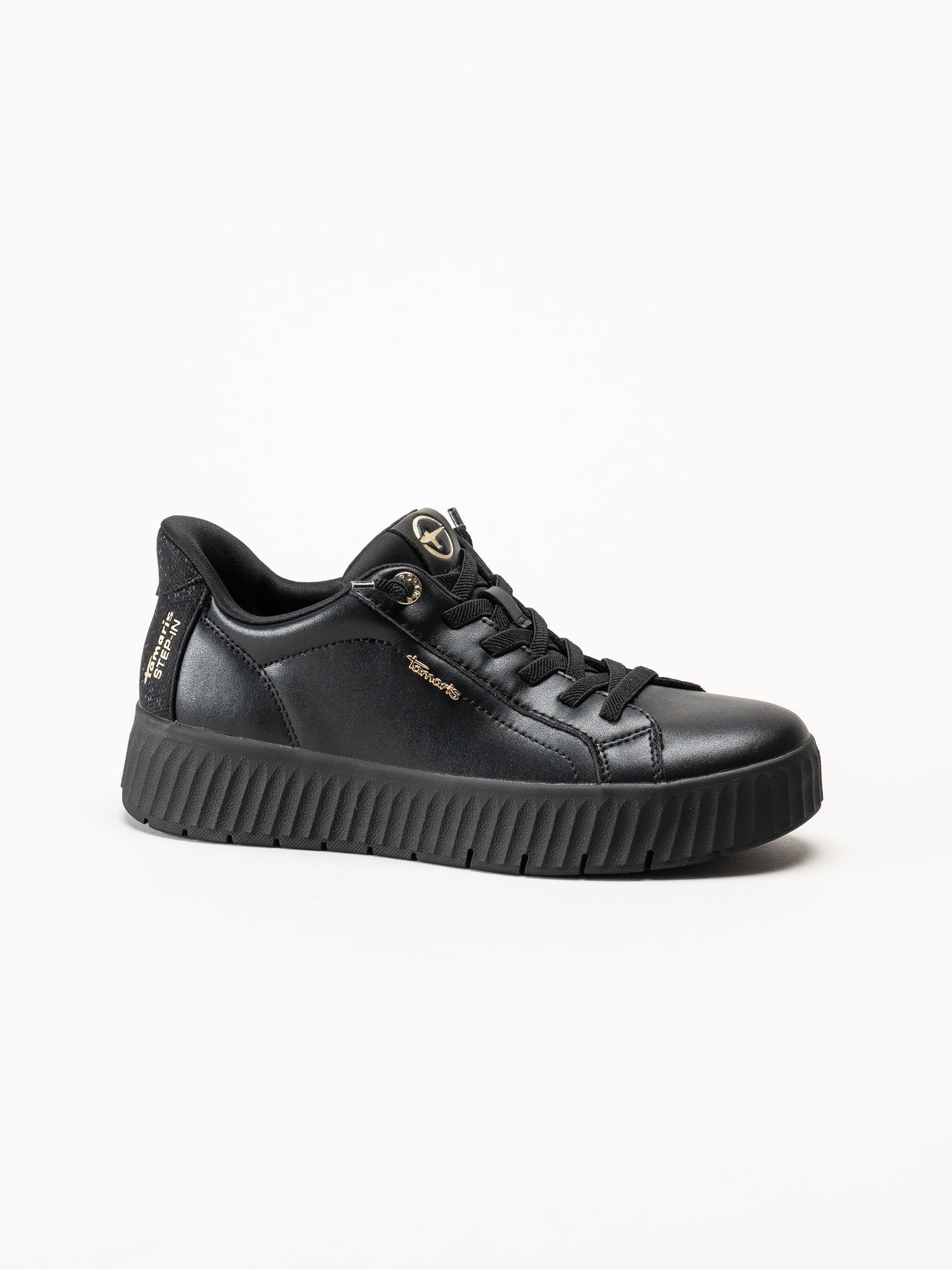Tamaris Wide - Wide fit - Svarta sneakers