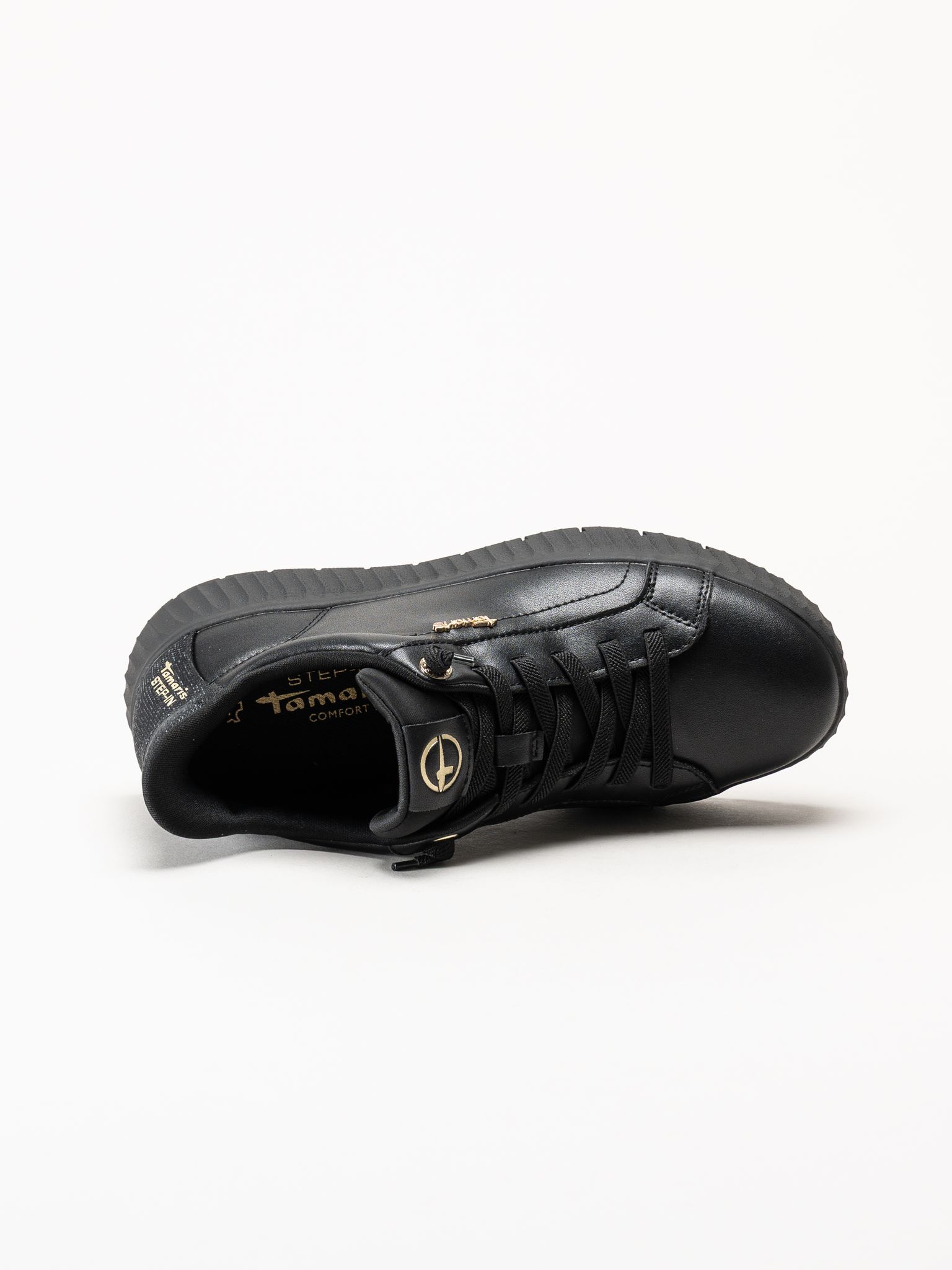 Tamaris Wide - Wide fit - Svarta sneakers