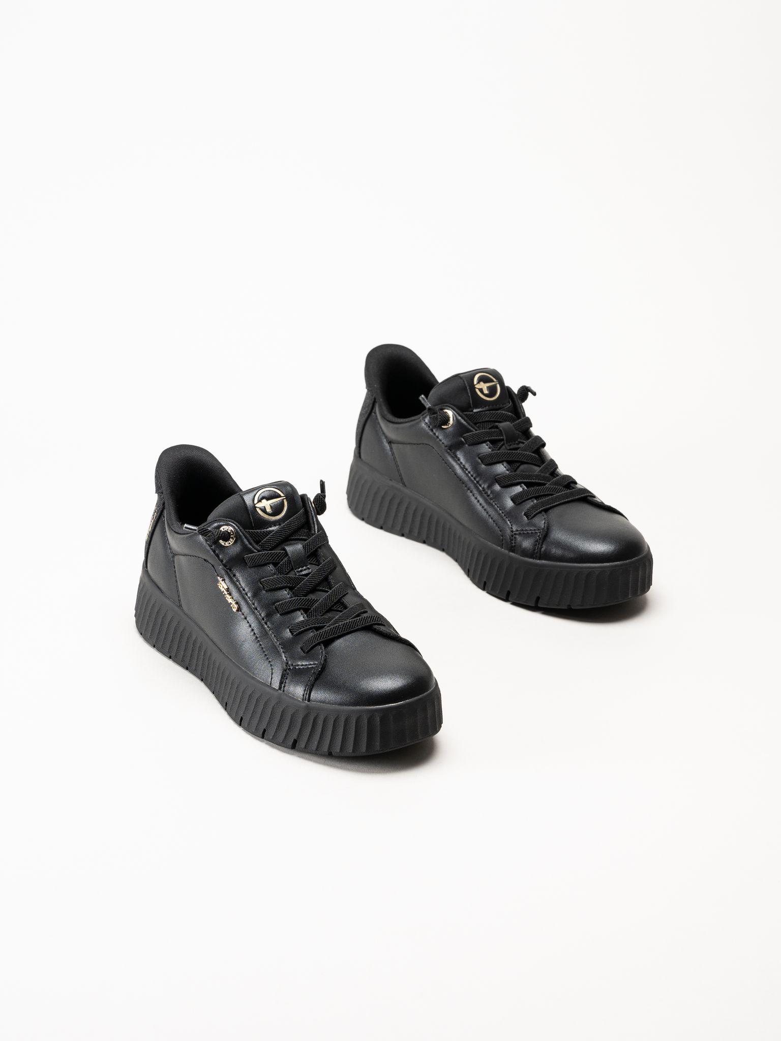 Tamaris Wide - Wide fit - Svarta sneakers