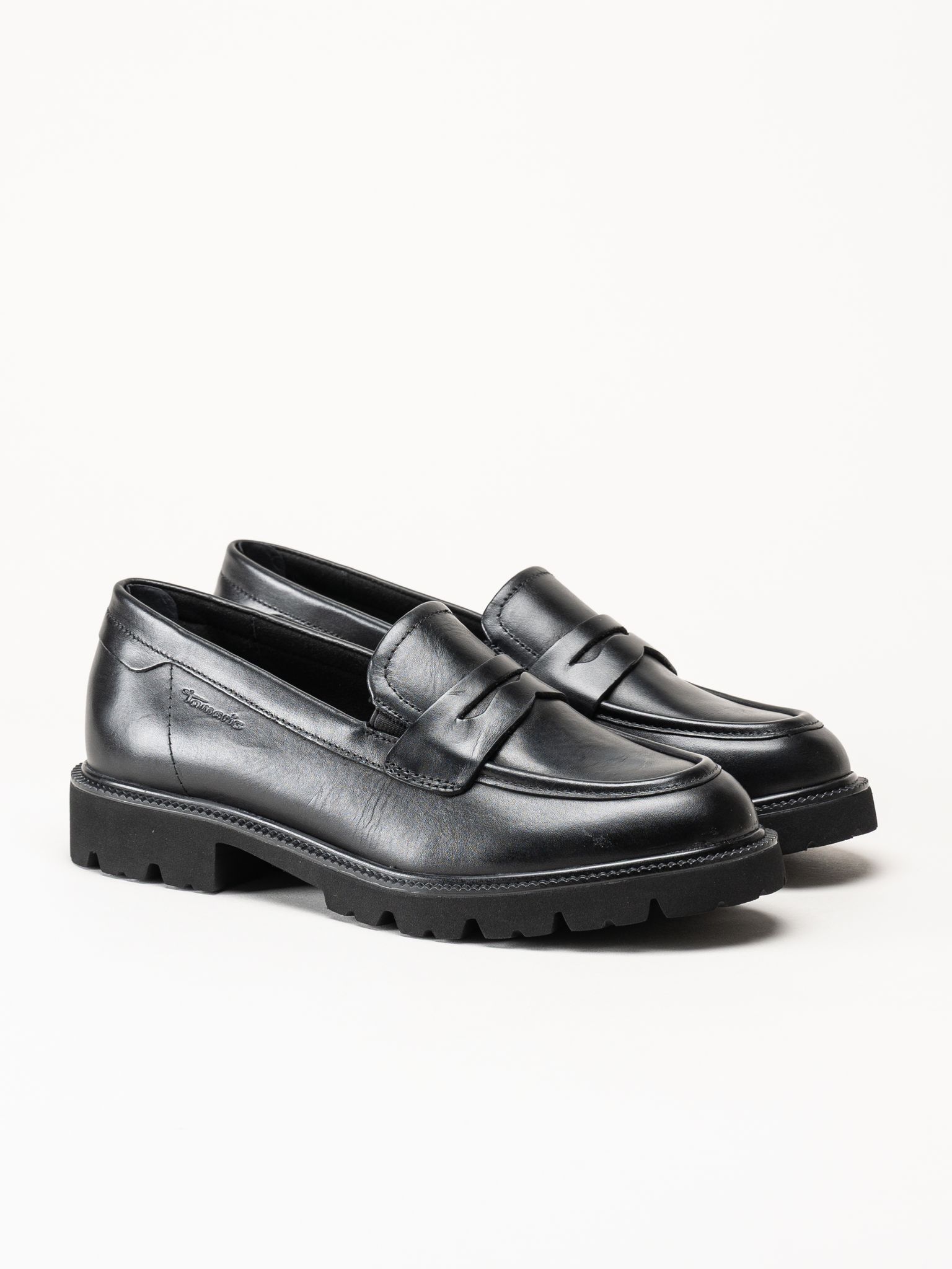 Tamaris - Wide fit - Svarta loafers
