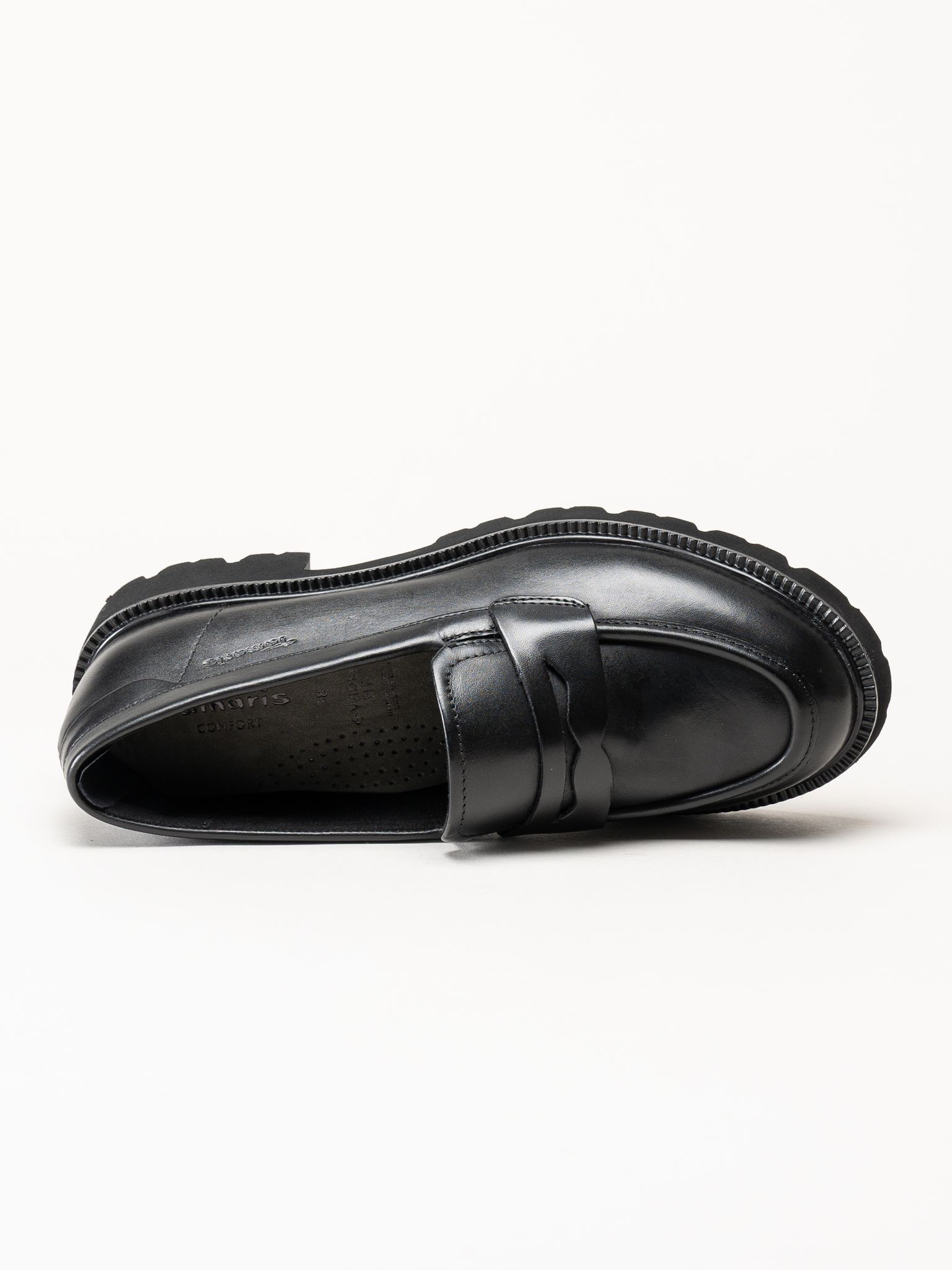 Tamaris - Wide fit - Svarta loafers