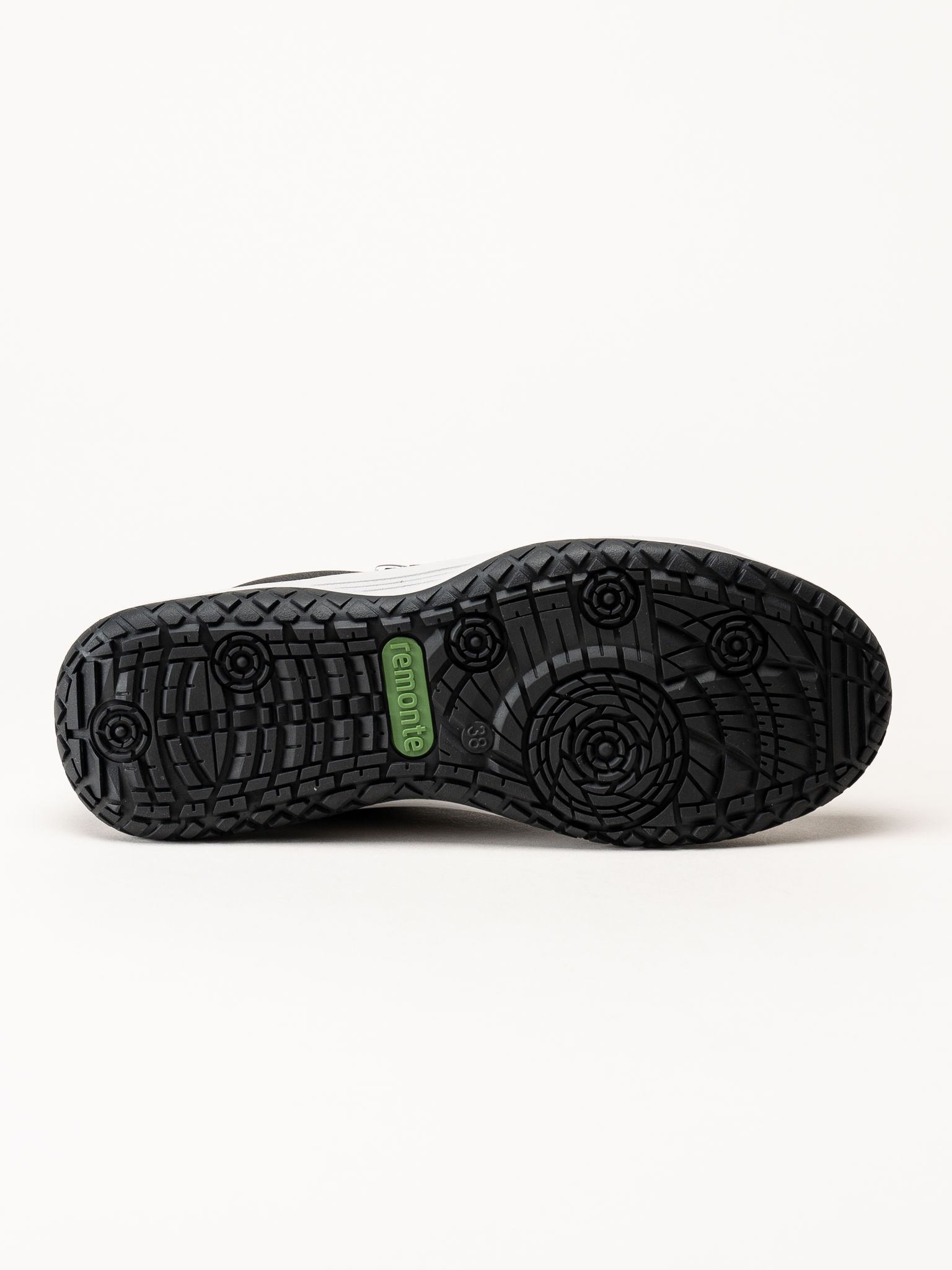 Remonte - Svarta sneakers i skinn
