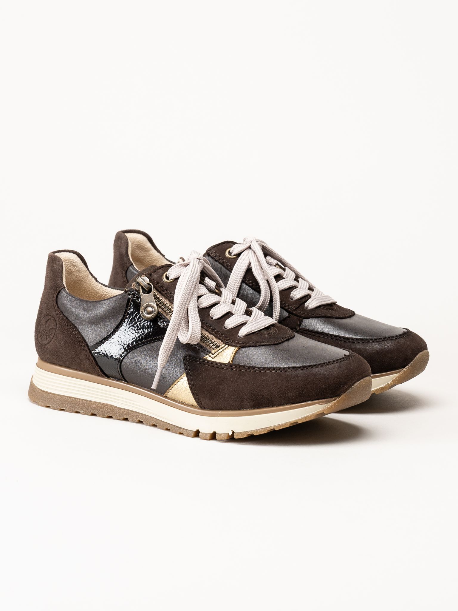 Rieker - Mörkbruna sneakers