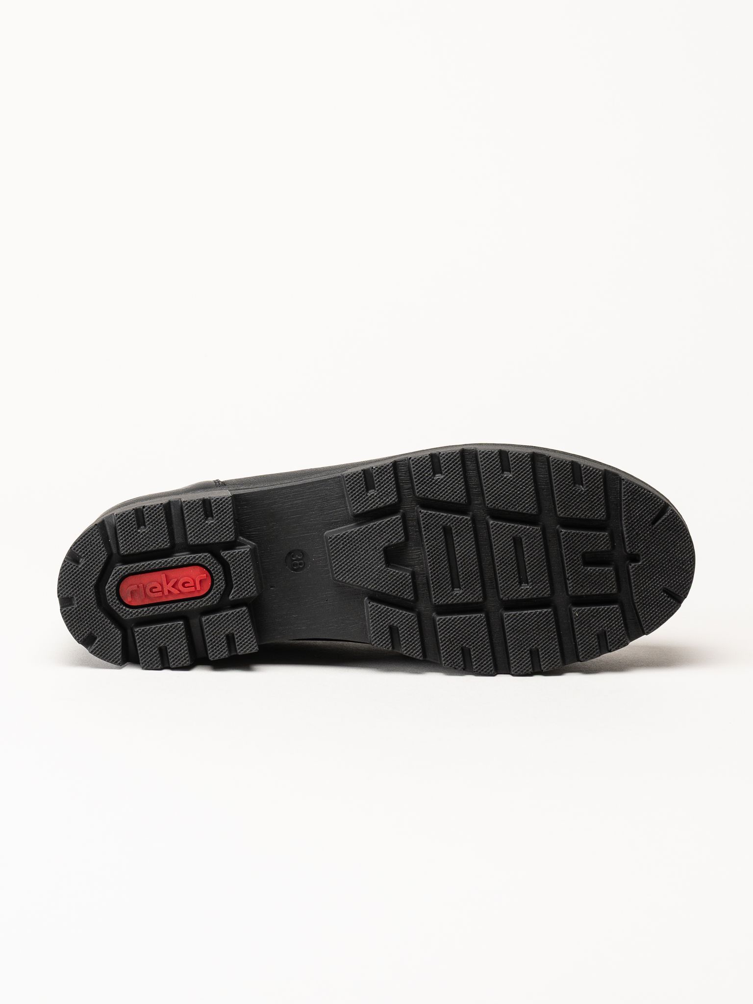 Rieker - Svarta loafers i skinn