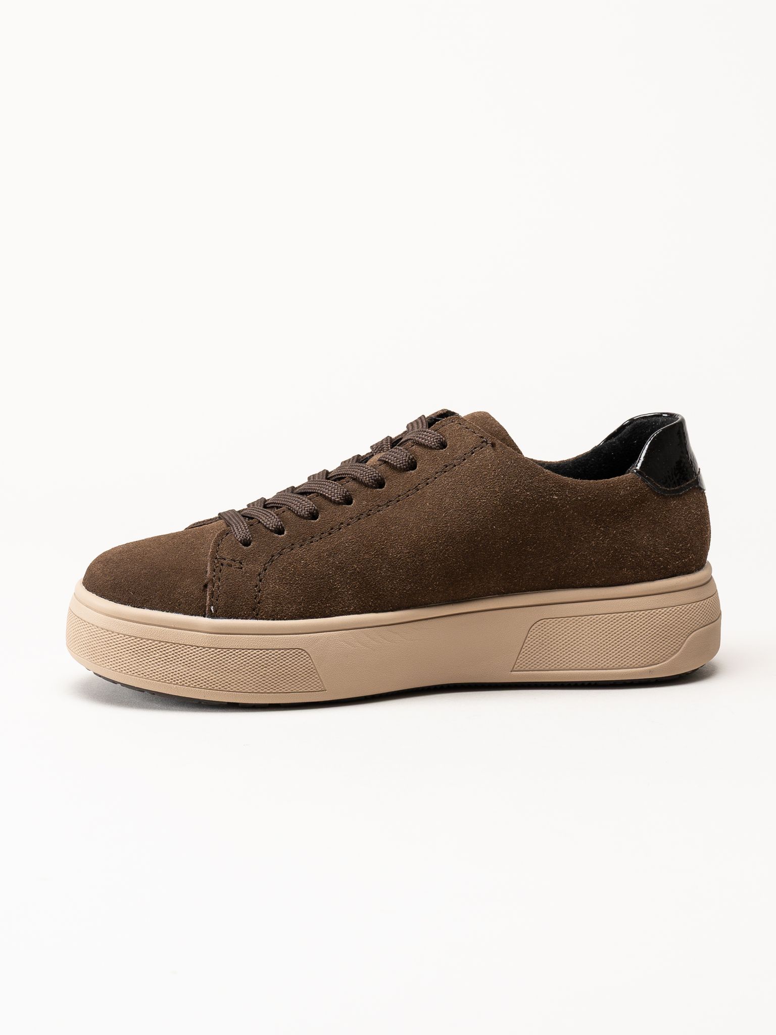 Rieker - Mörkbruna platåsneakers