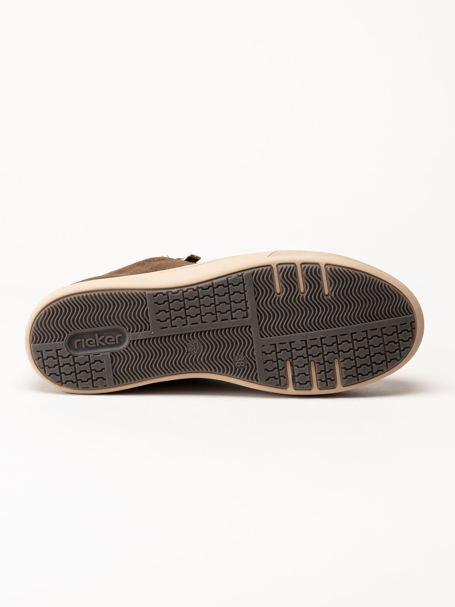 Rieker - Mörkbruna platåsneakers