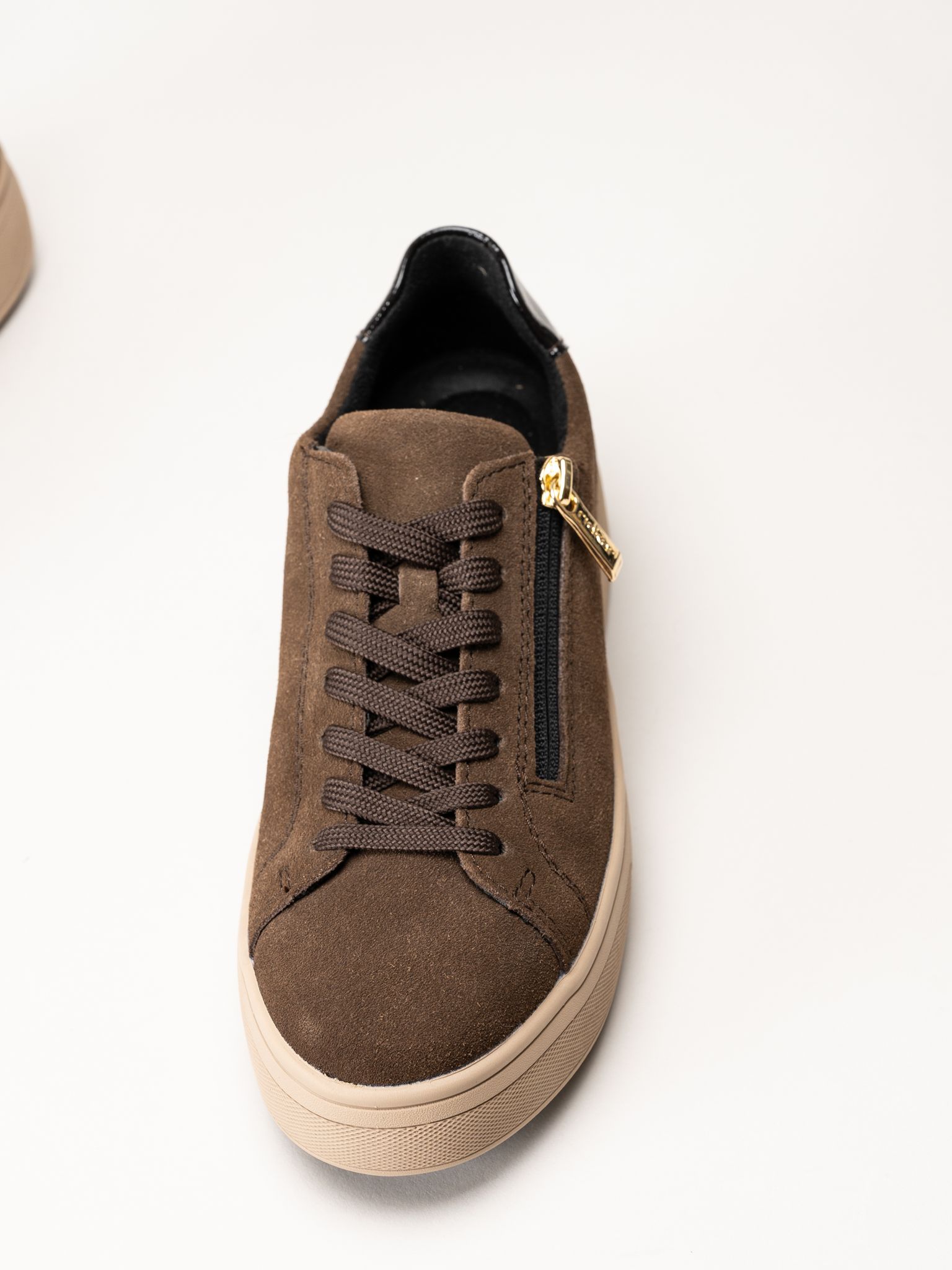 Rieker - Mörkbruna platåsneakers