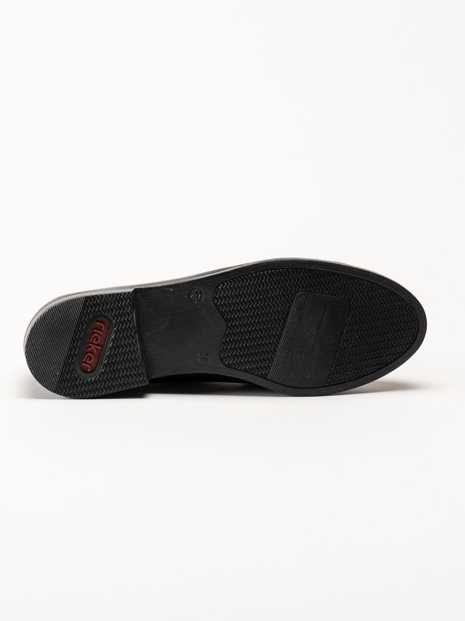 Rieker - Svarta loafers i skinn
