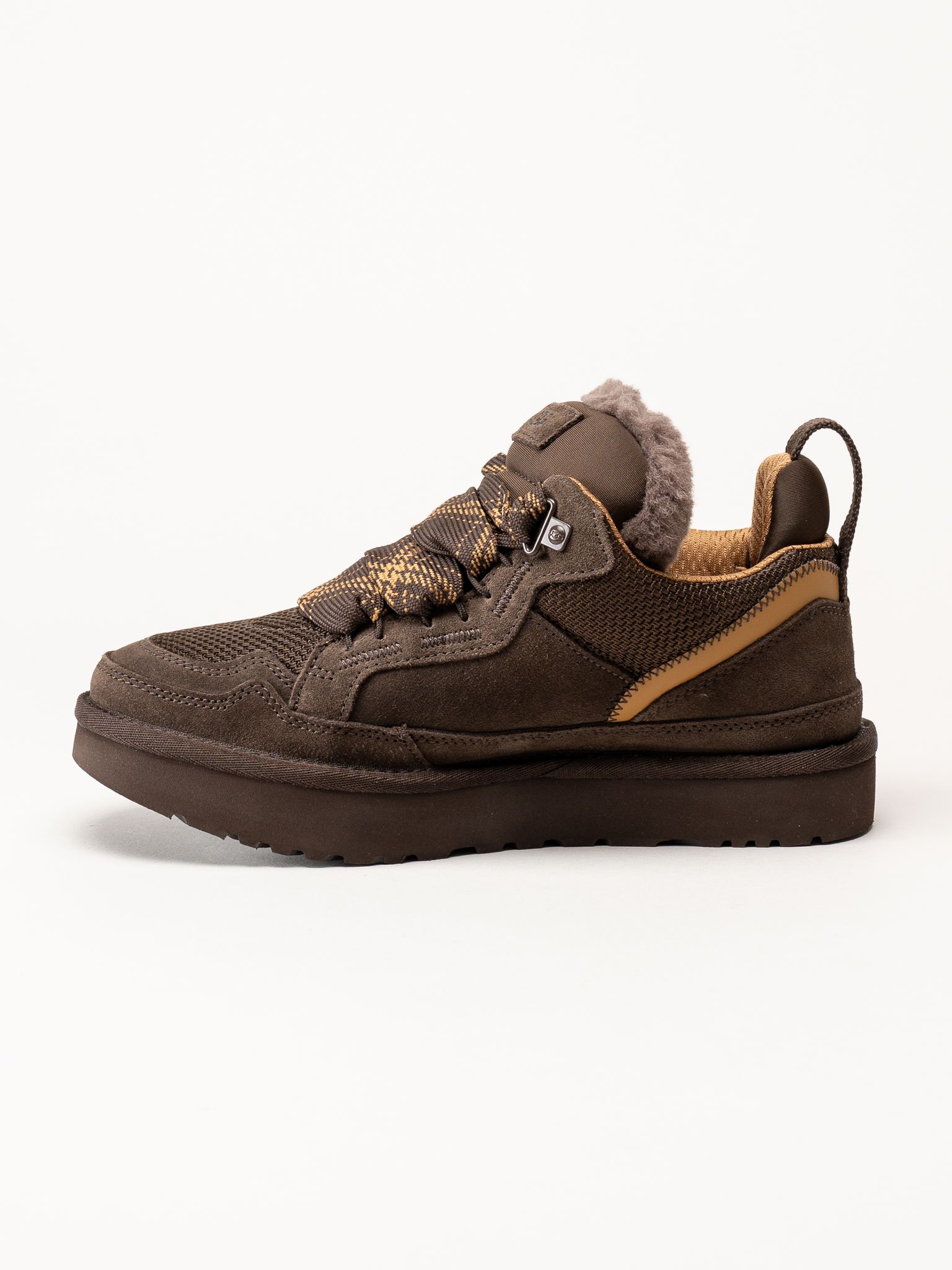 UGG - Lowmel - Mörkbruna ullfodrade sneakers