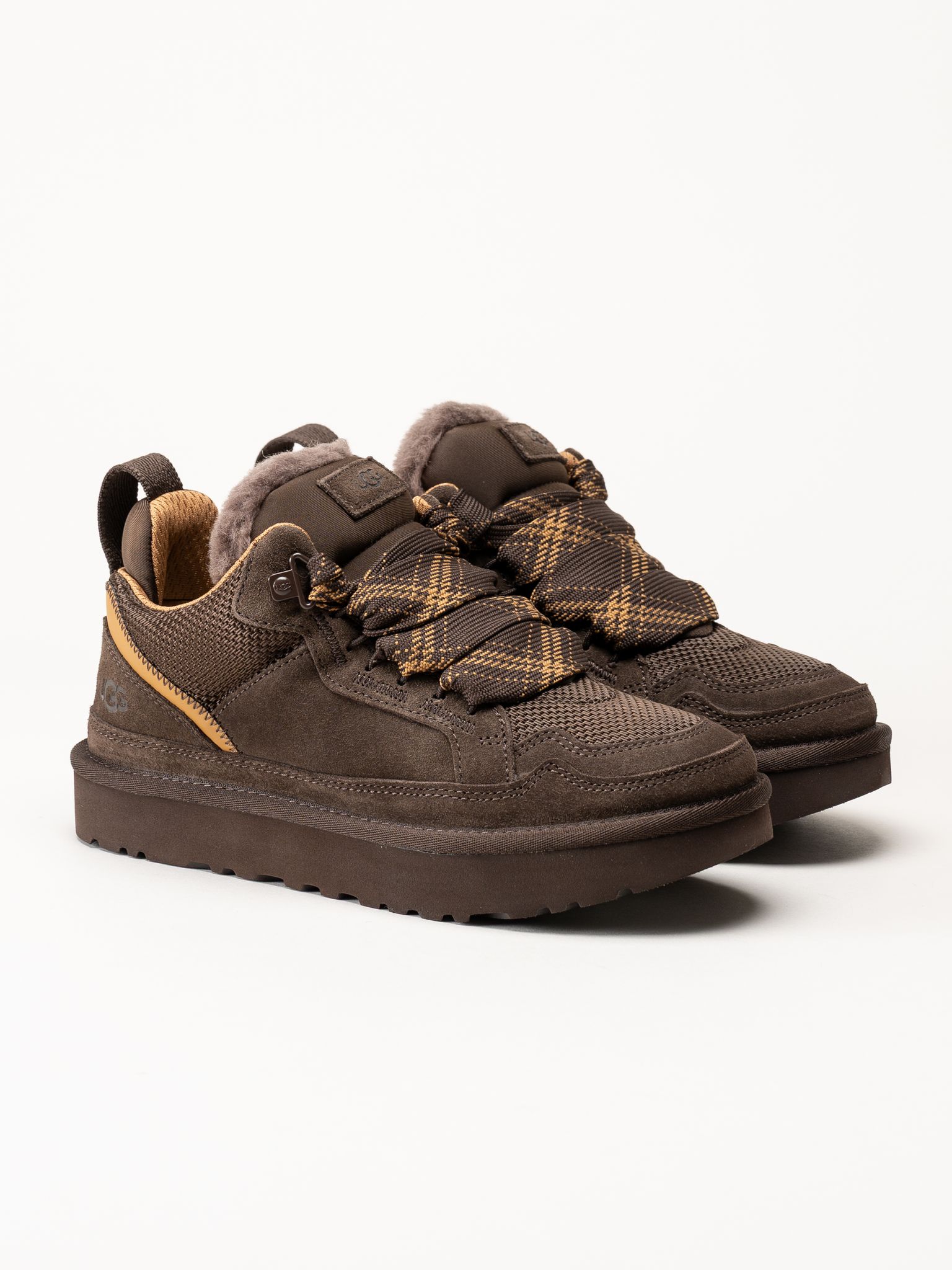 UGG - Lowmel - Mörkbruna ullfodrade sneakers