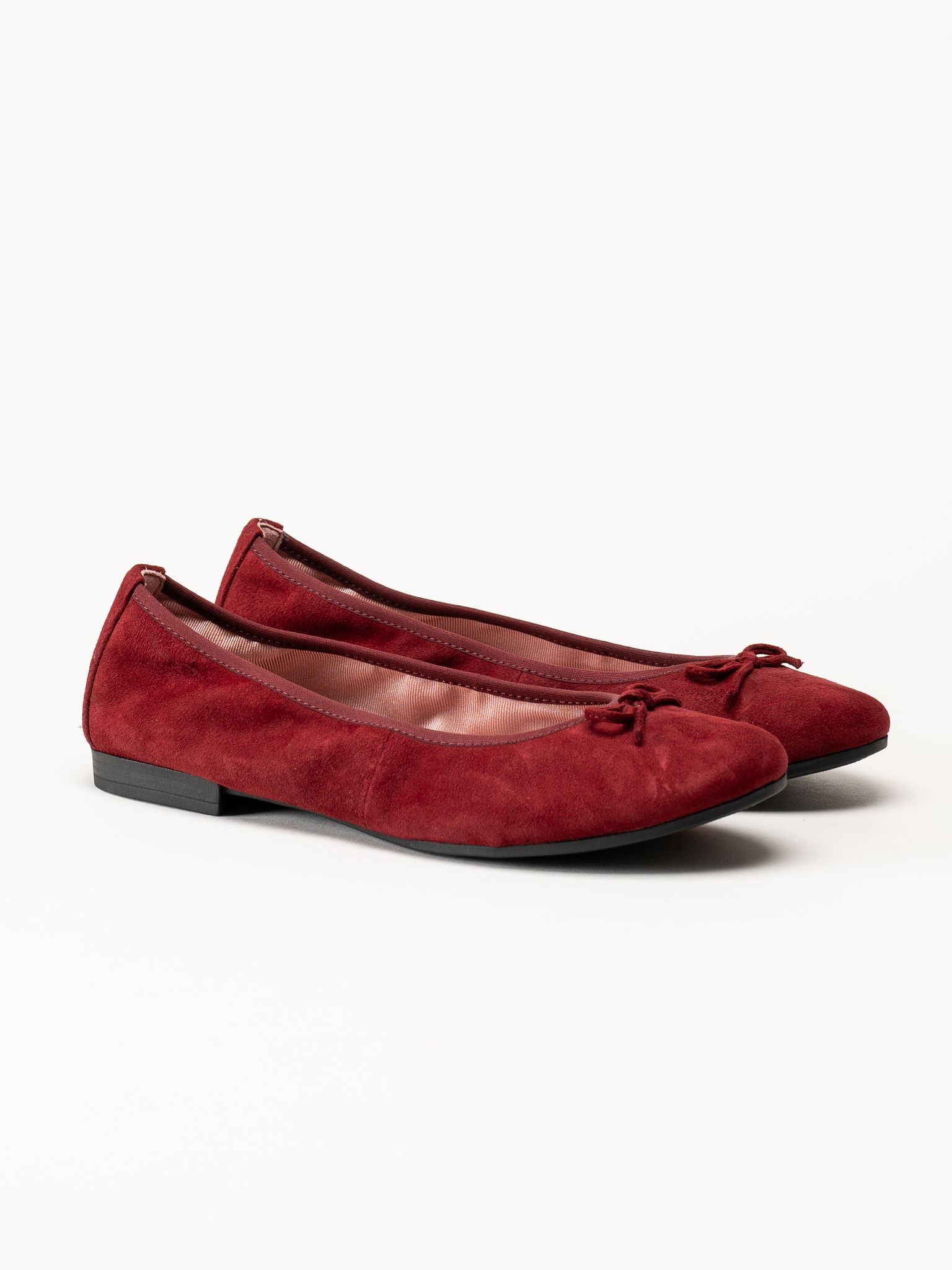 Tamaris - Vinröda ballerinaskor