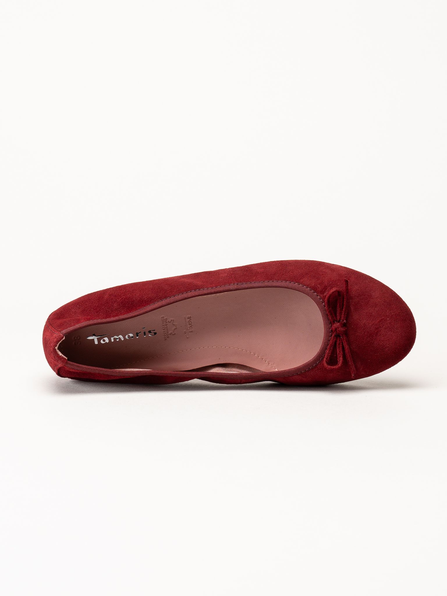Tamaris - Vinröda ballerinaskor