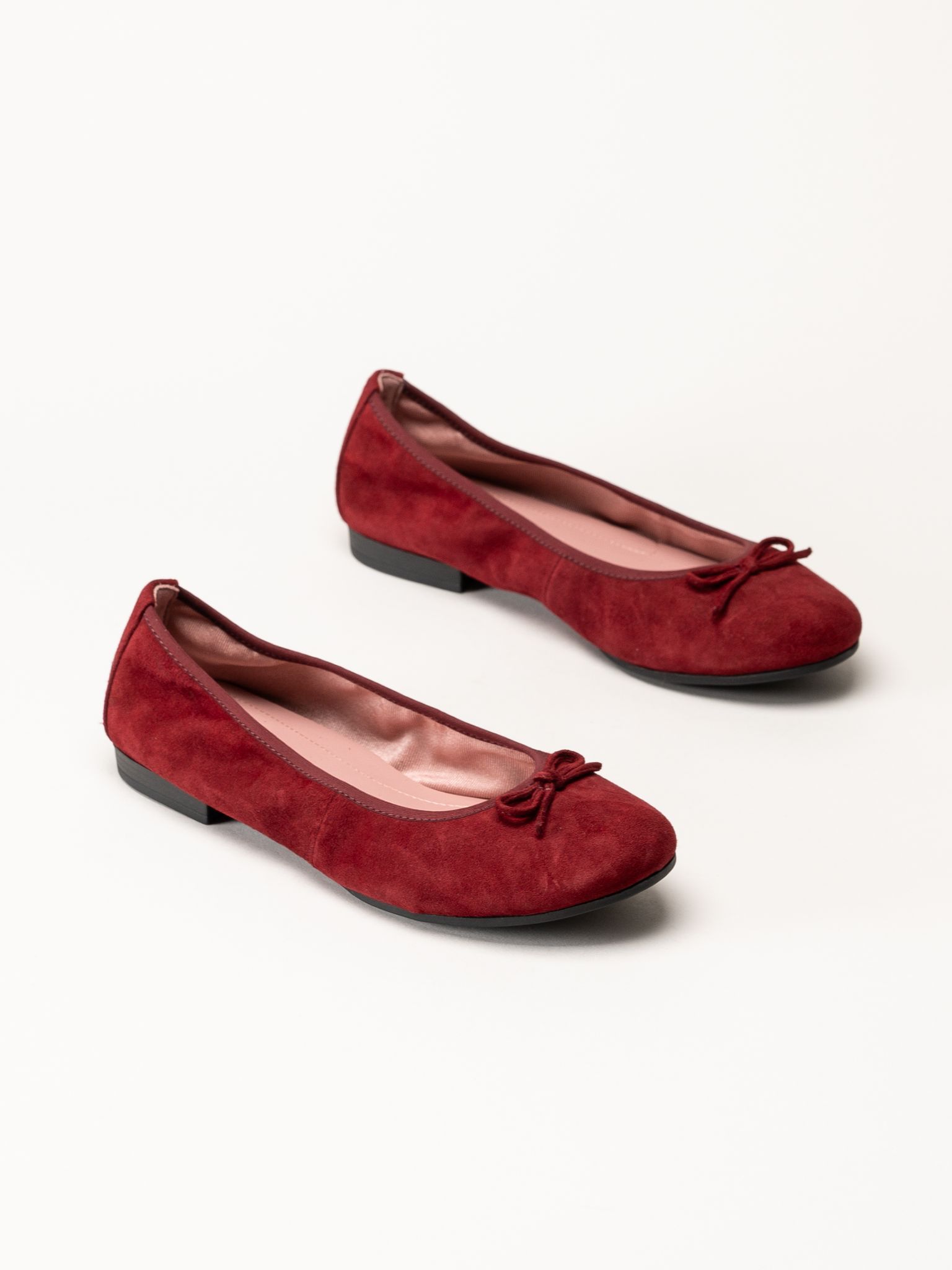 Tamaris - Vinröda ballerinaskor