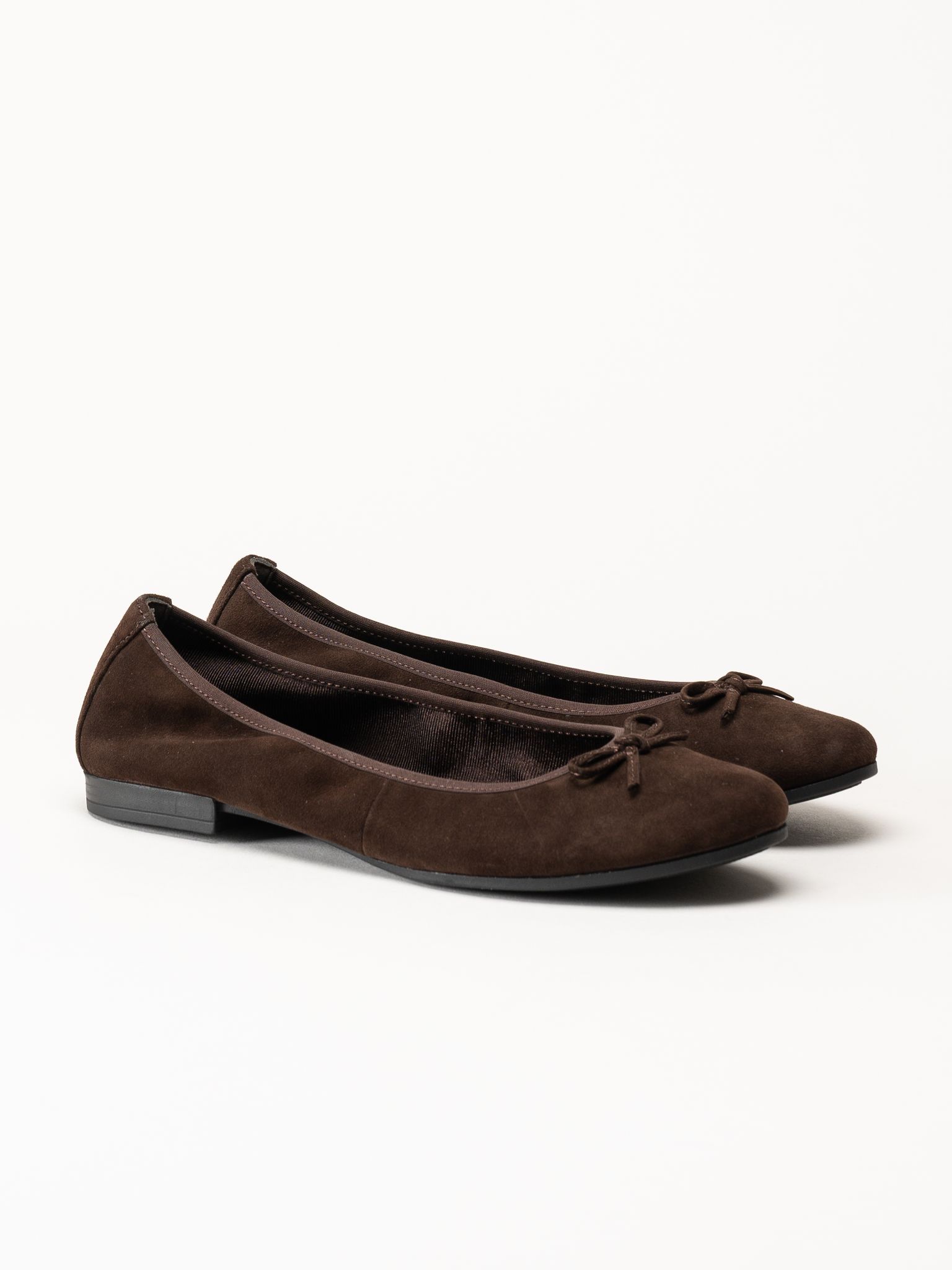 Tamaris - Mörkbruna ballerinaskor