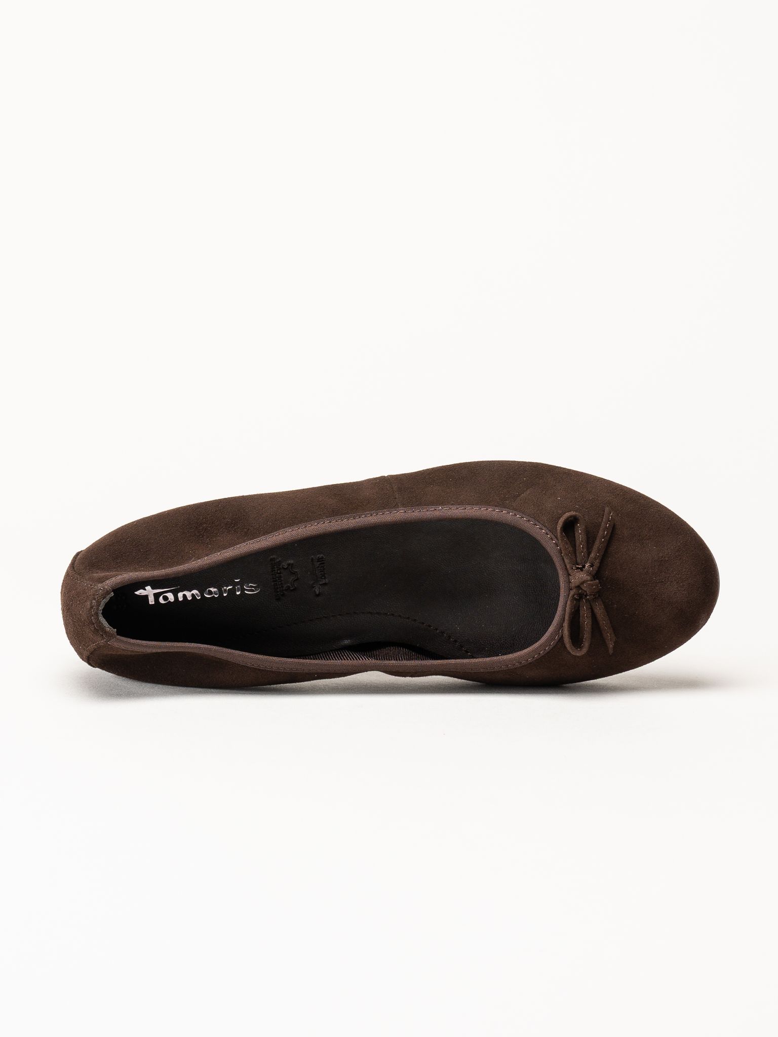 Tamaris - Mörkbruna ballerinaskor
