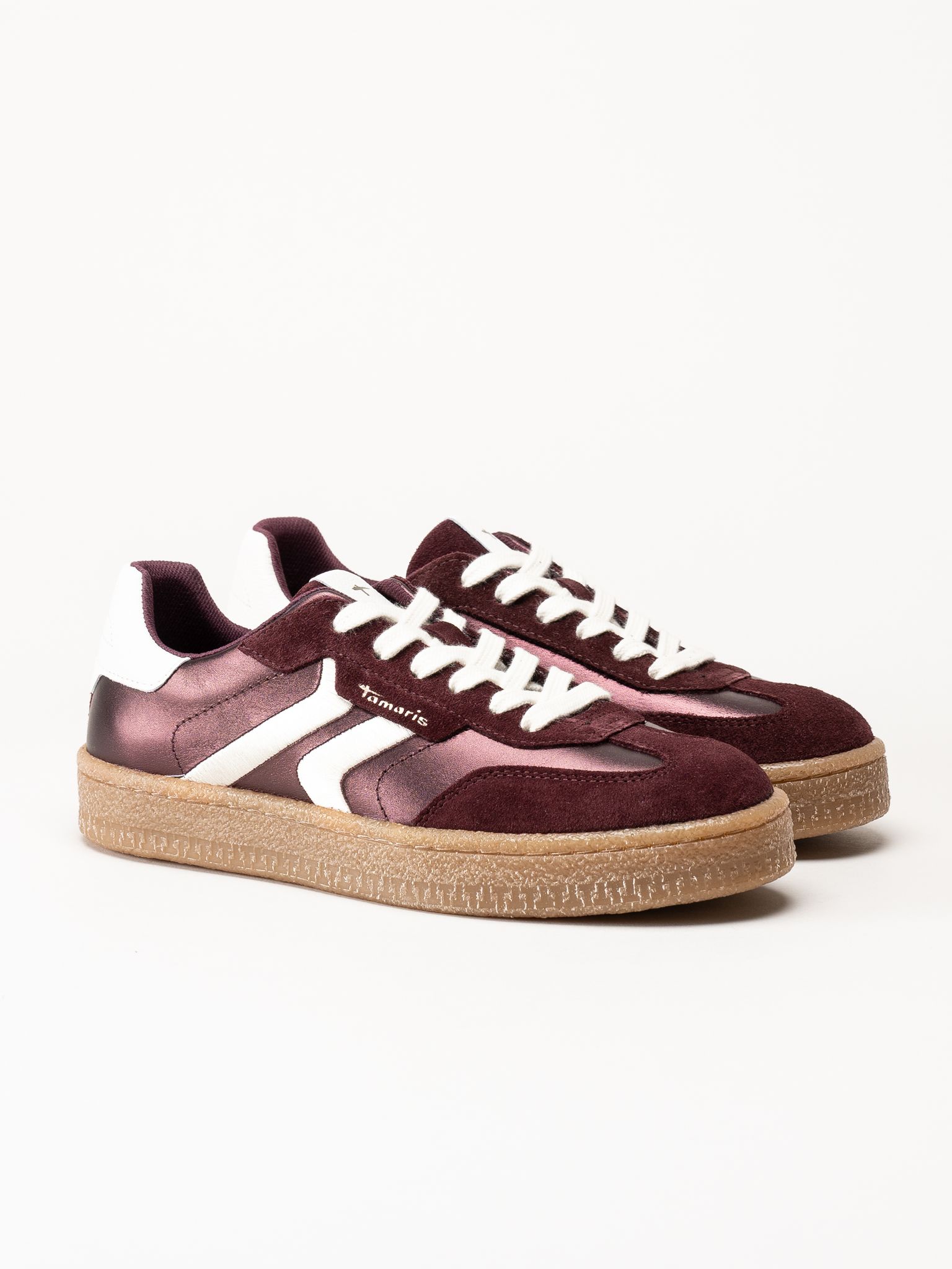 Tamaris - Vinröda sneakers