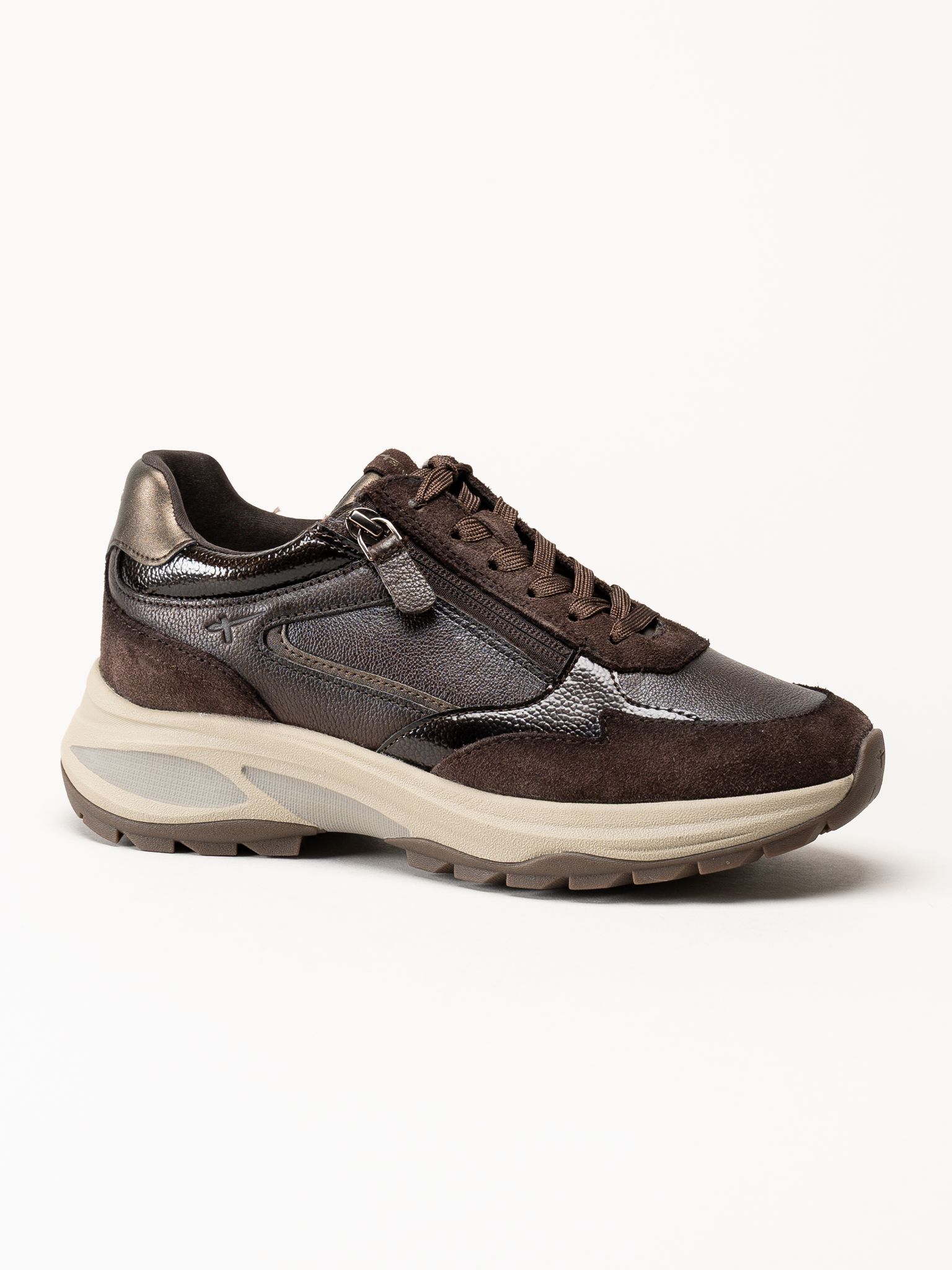 Tamaris - Mörkbruna sneakers