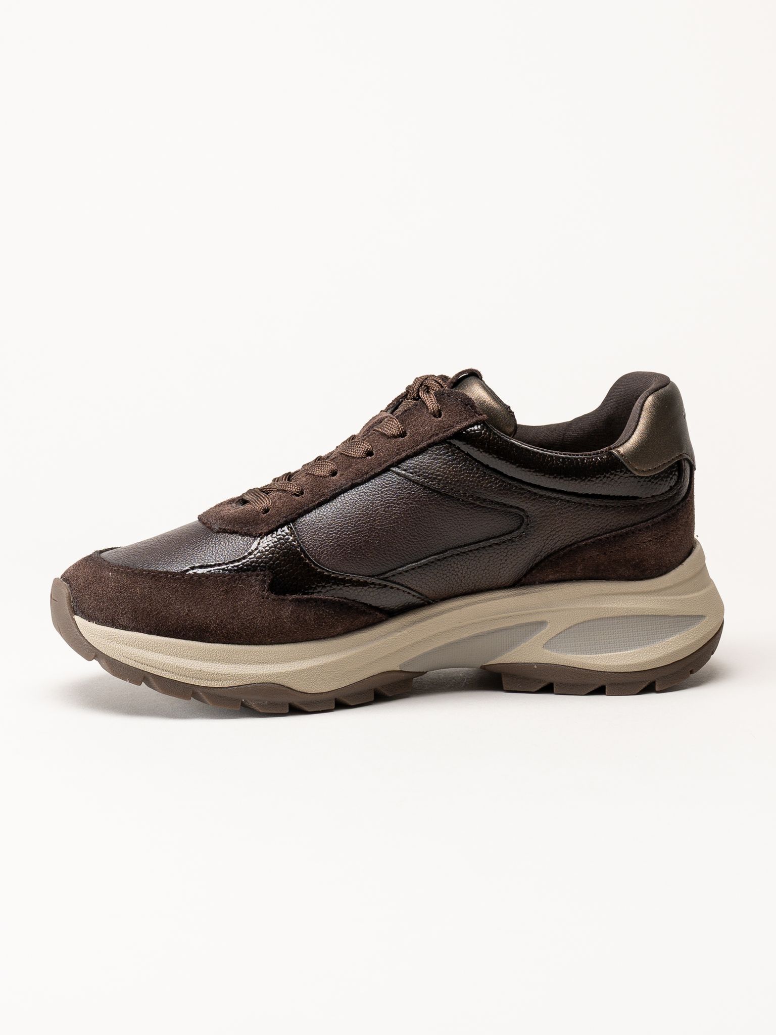 Tamaris - Mörkbruna sneakers