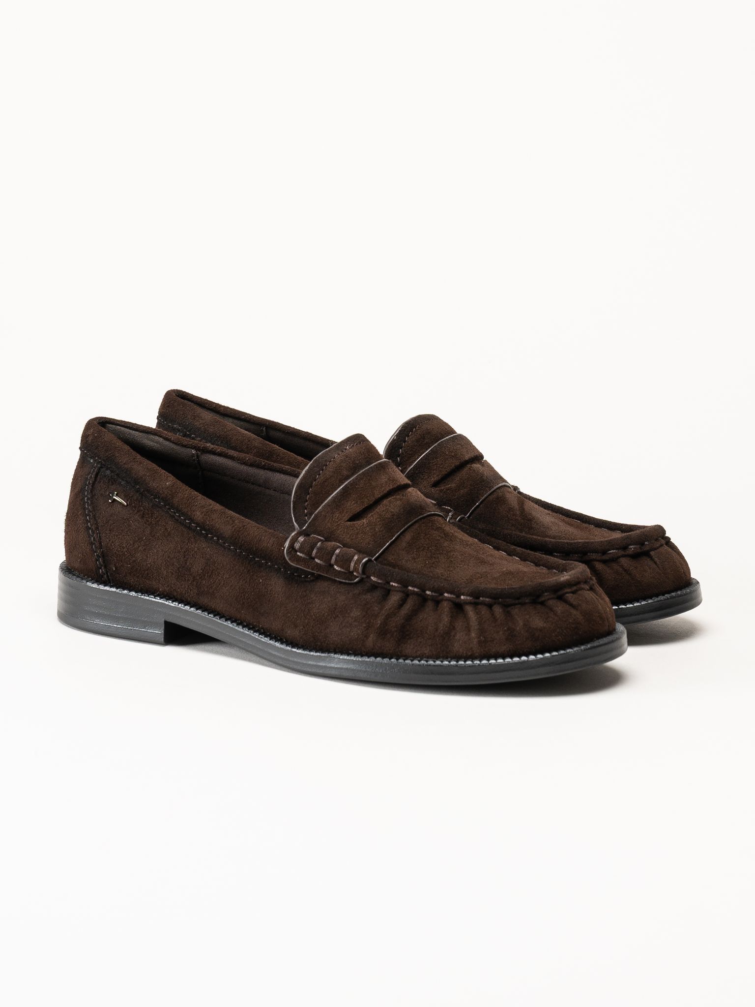 Tamaris - Mörkbruna pennyloafers