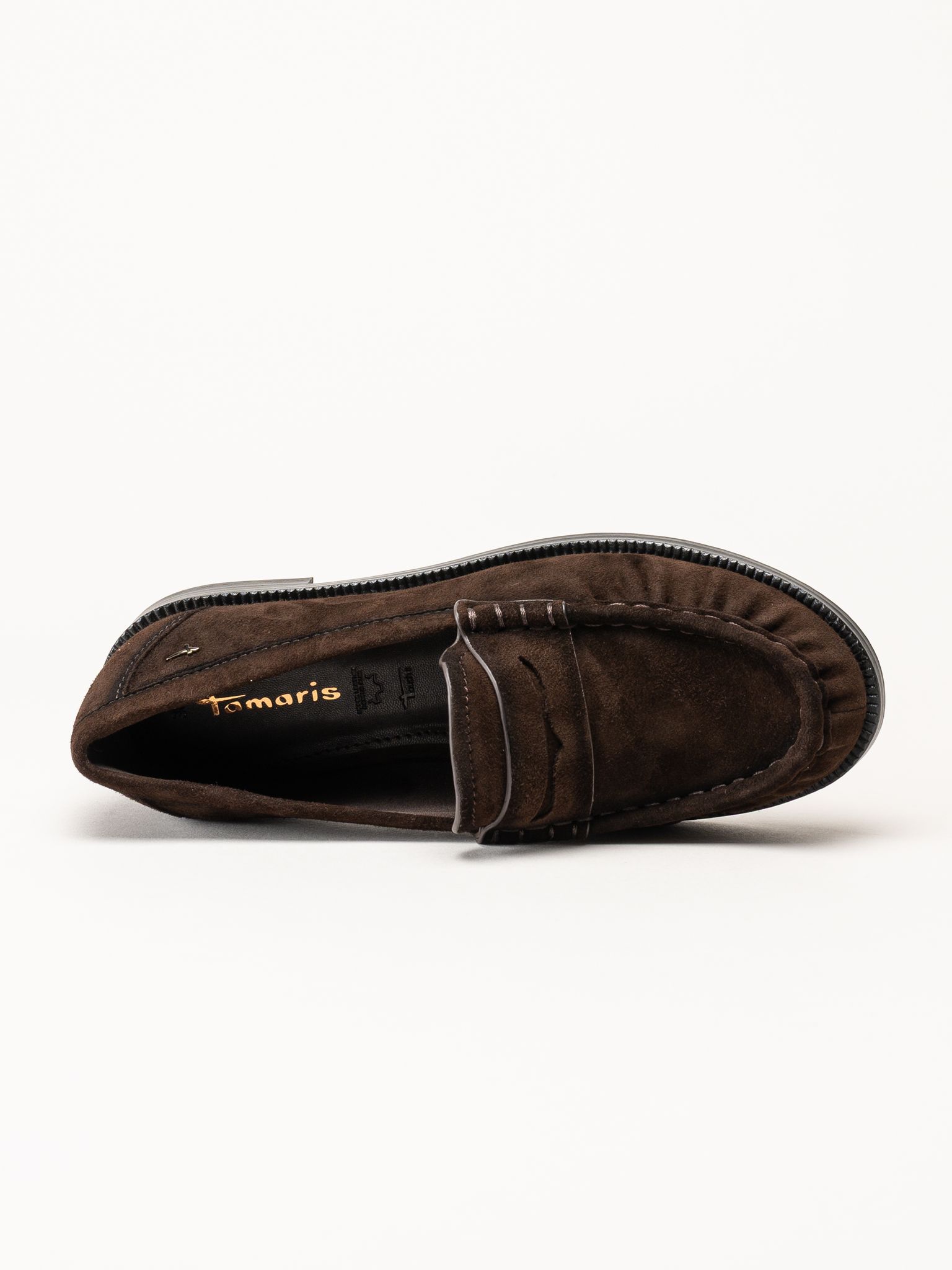 Tamaris - Mörkbruna pennyloafers