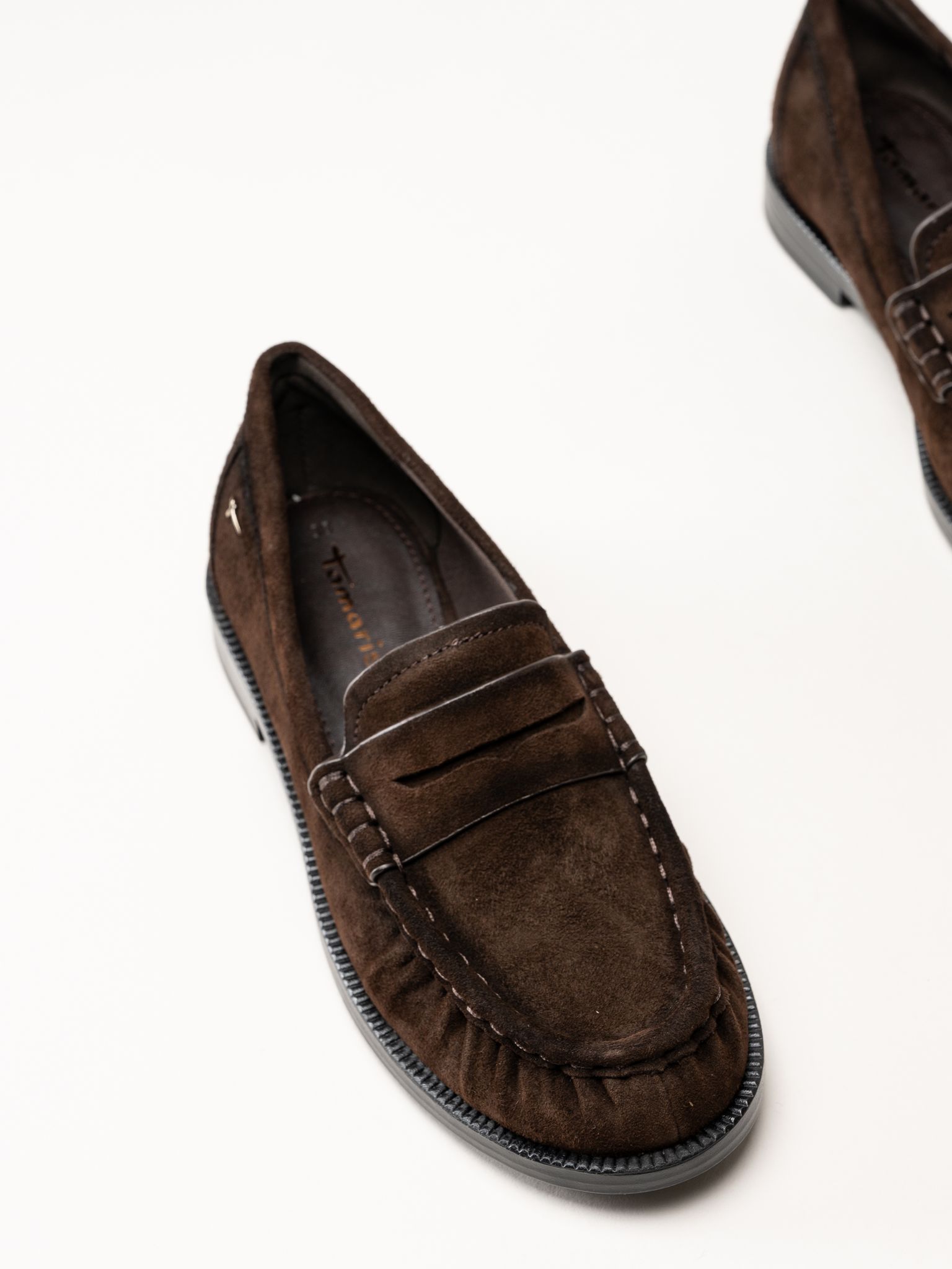 Tamaris - Mörkbruna pennyloafers