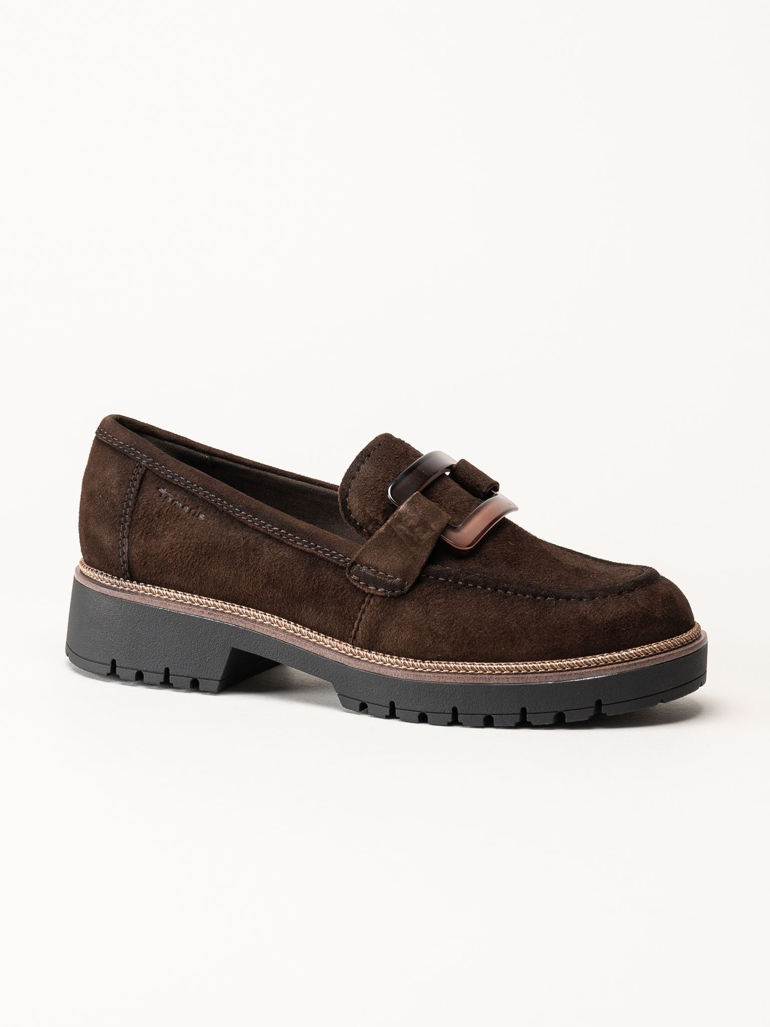 Tamaris - Mörkbruna loafers