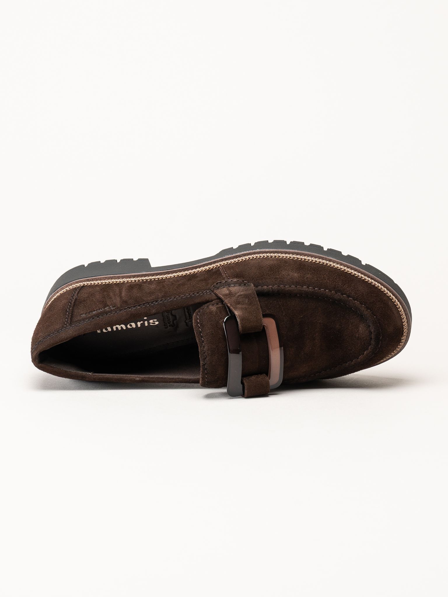 Tamaris - Mörkbruna loafers