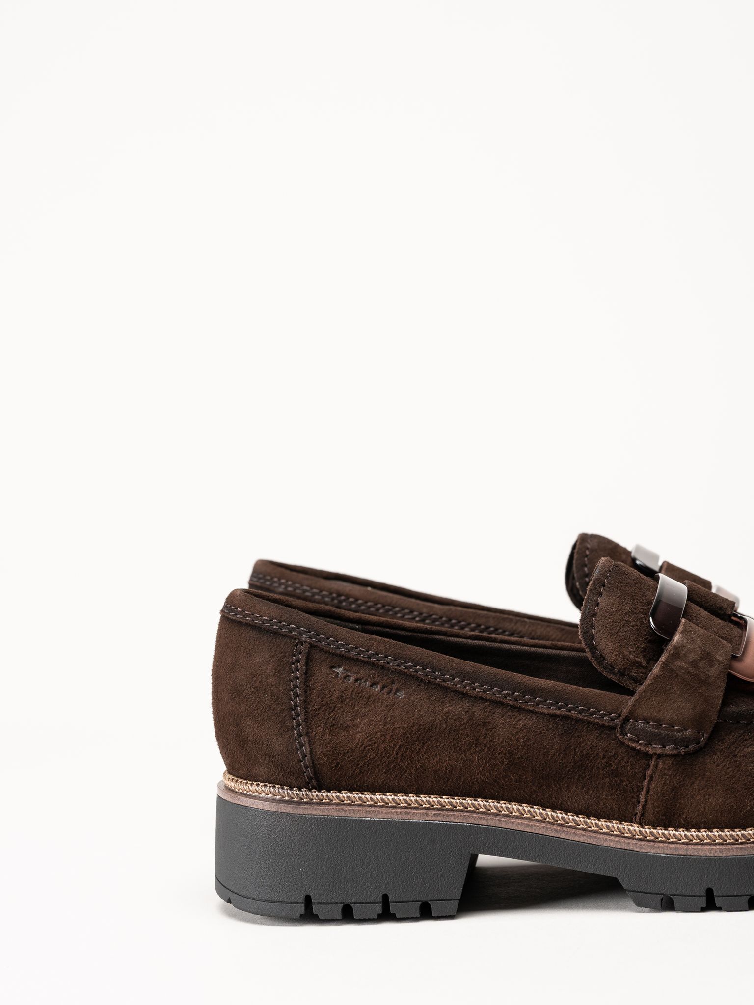 Tamaris - Mörkbruna loafers