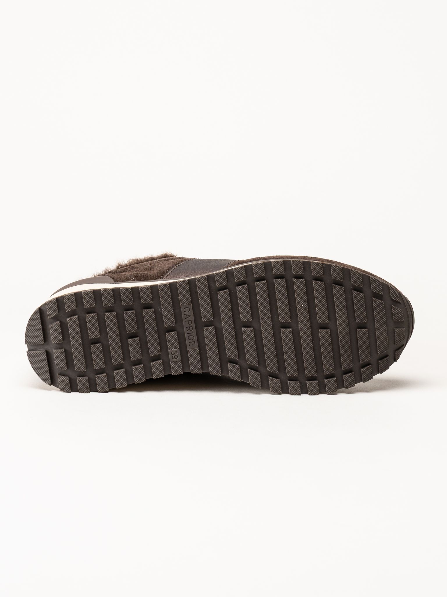Caprice - Mörkbruna fodrade sneakers