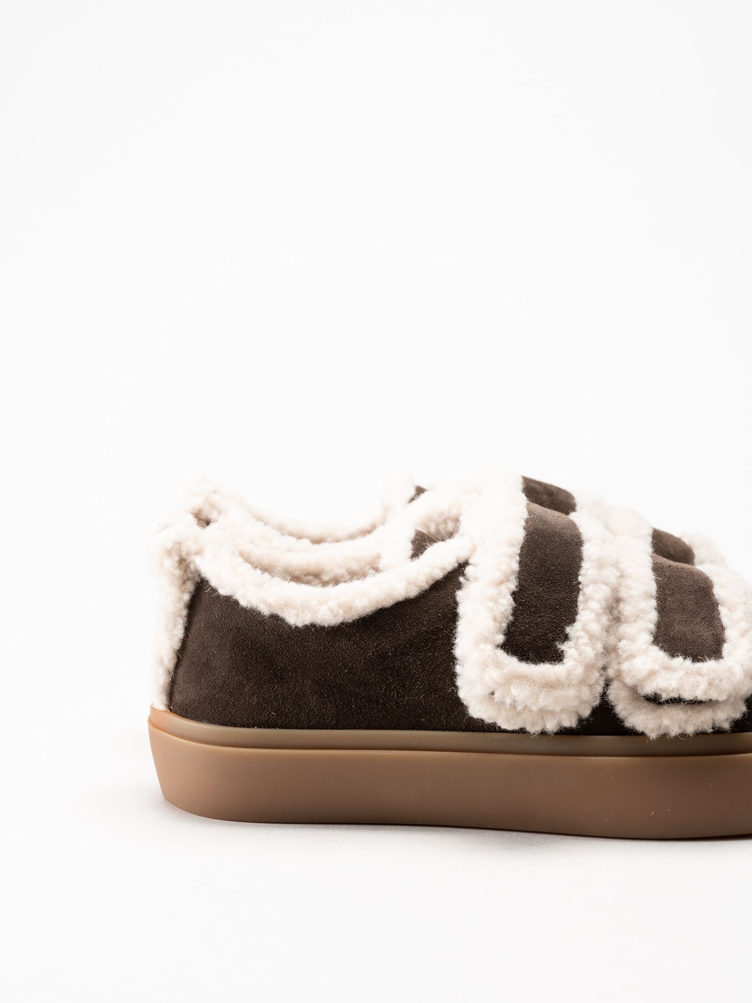 Inuikii - Shearling - Mörkbruna ullfodrade sneakers