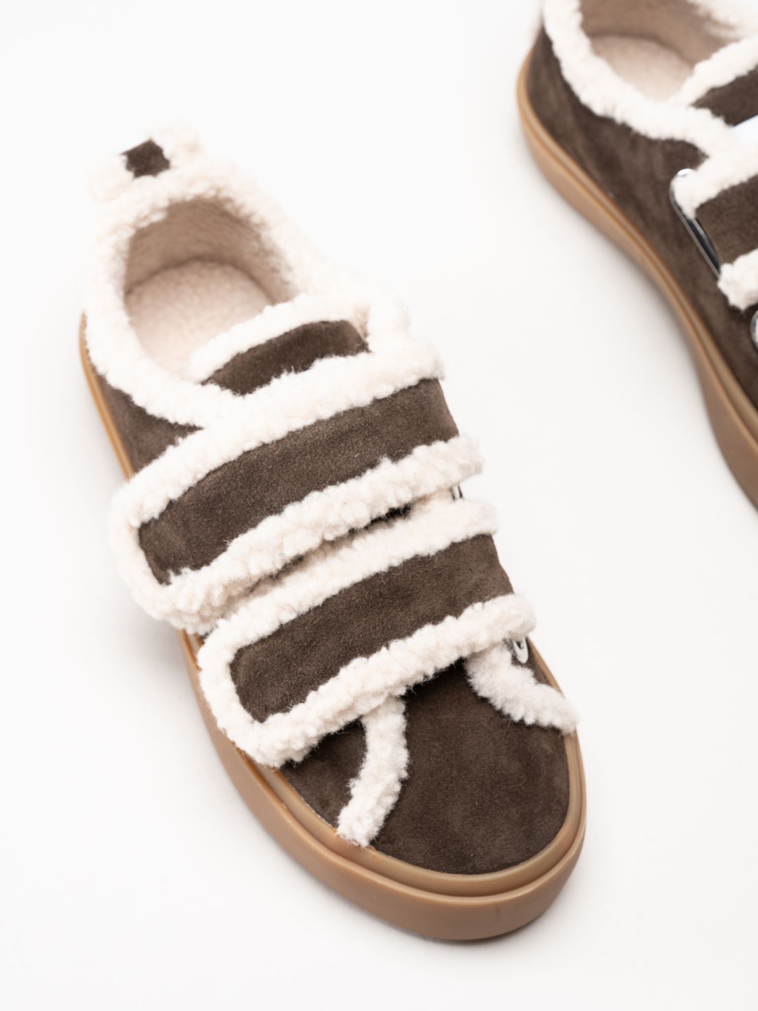 Inuikii - Shearling - Mörkbruna ullfodrade sneakers